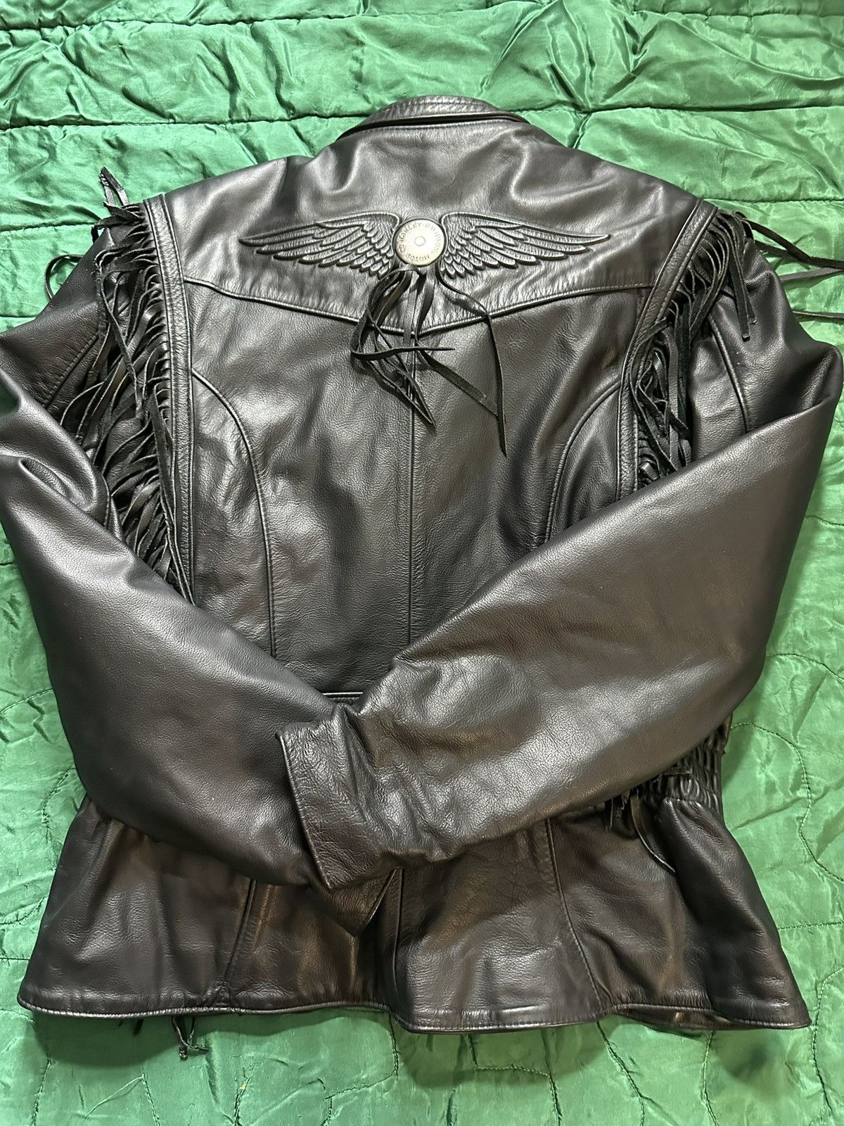 Harley Davidson VTG Harley Davidson Leather Motorcycle Jacket Size L / US 10 / IT 46 - 5 Thumbnail