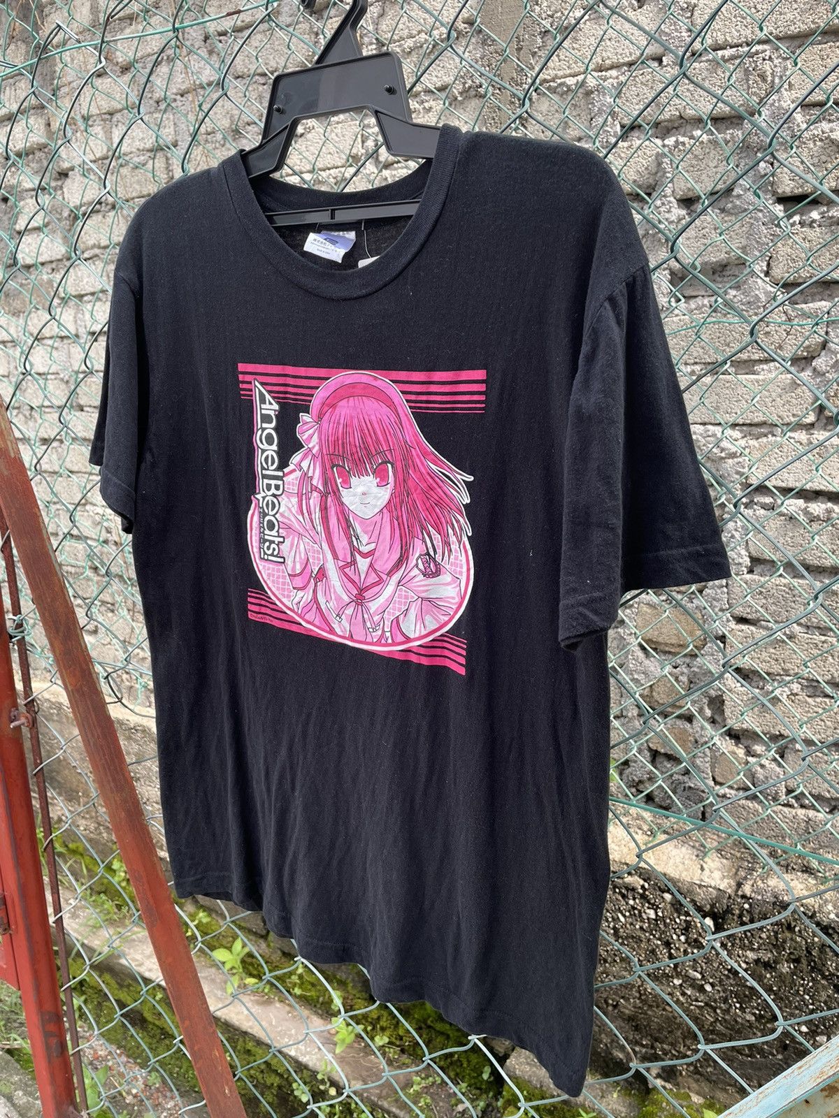 Anime VERY RARE💥 Angel Beats Pink Anime Manga Size US M / EU 48-50 / 2 - 2 Thumbnail