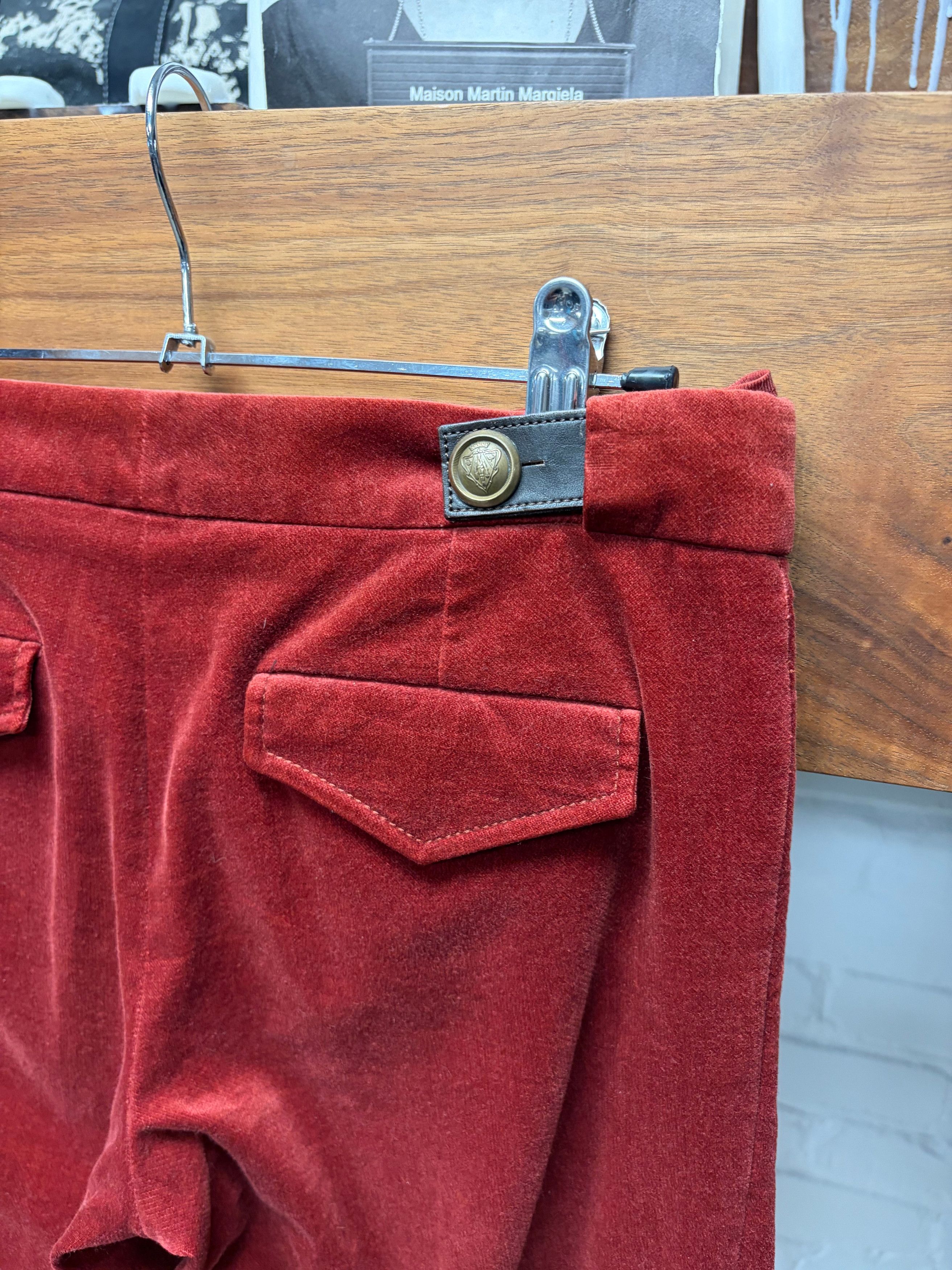 Gucci AW2008 Gucci by Frida Giannini Low Rise Velvet Flared Leg Pants Size 25" / US 0 / IT 36 - 5 Thumbnail