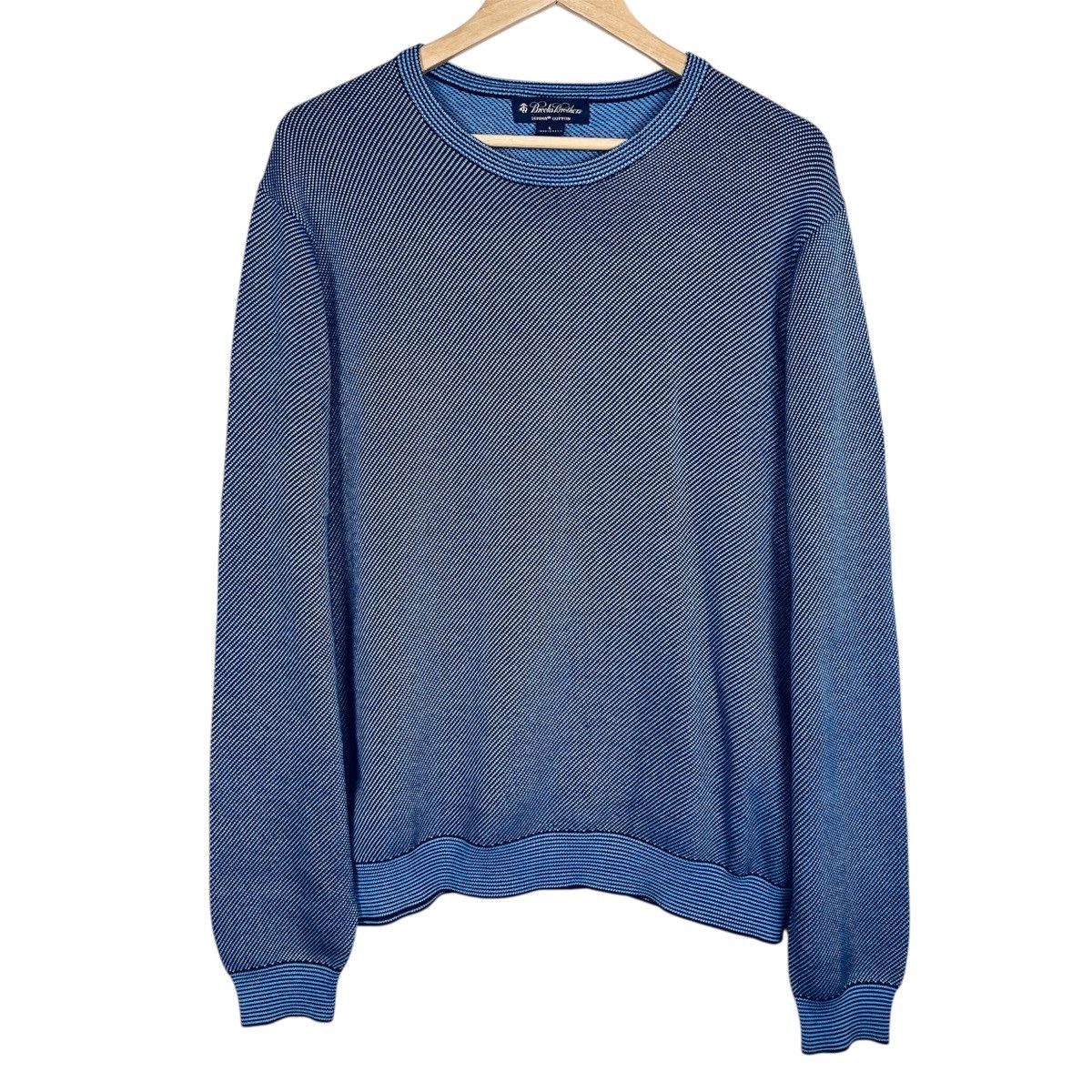 Brooks Brothers Brooks Brothers Men Pullover Sweater Large Blue Cotton Size US L / EU 52-54 / 3 - 1 Thumbnail