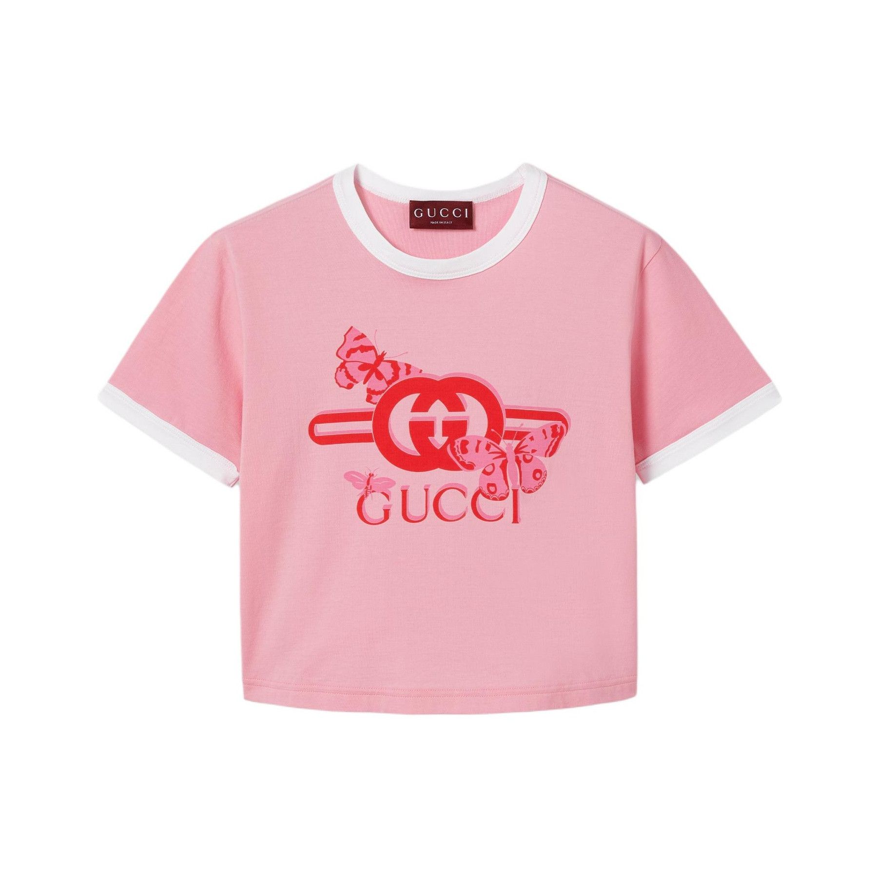 Gucci Gucci Butterfly Logo Ringer T-Shirt Size M Size M / US 6-8 / IT 42-44 - 1 Thumbnail
