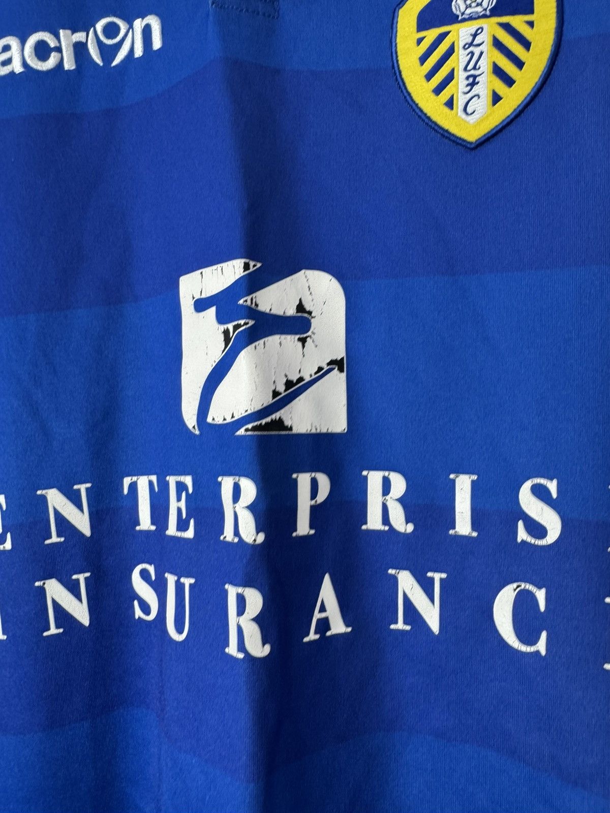 Macron Macron Leeds United FC Soccer Jersey Football Polo Size US L / EU 52-54 / 3 - 4 Thumbnail