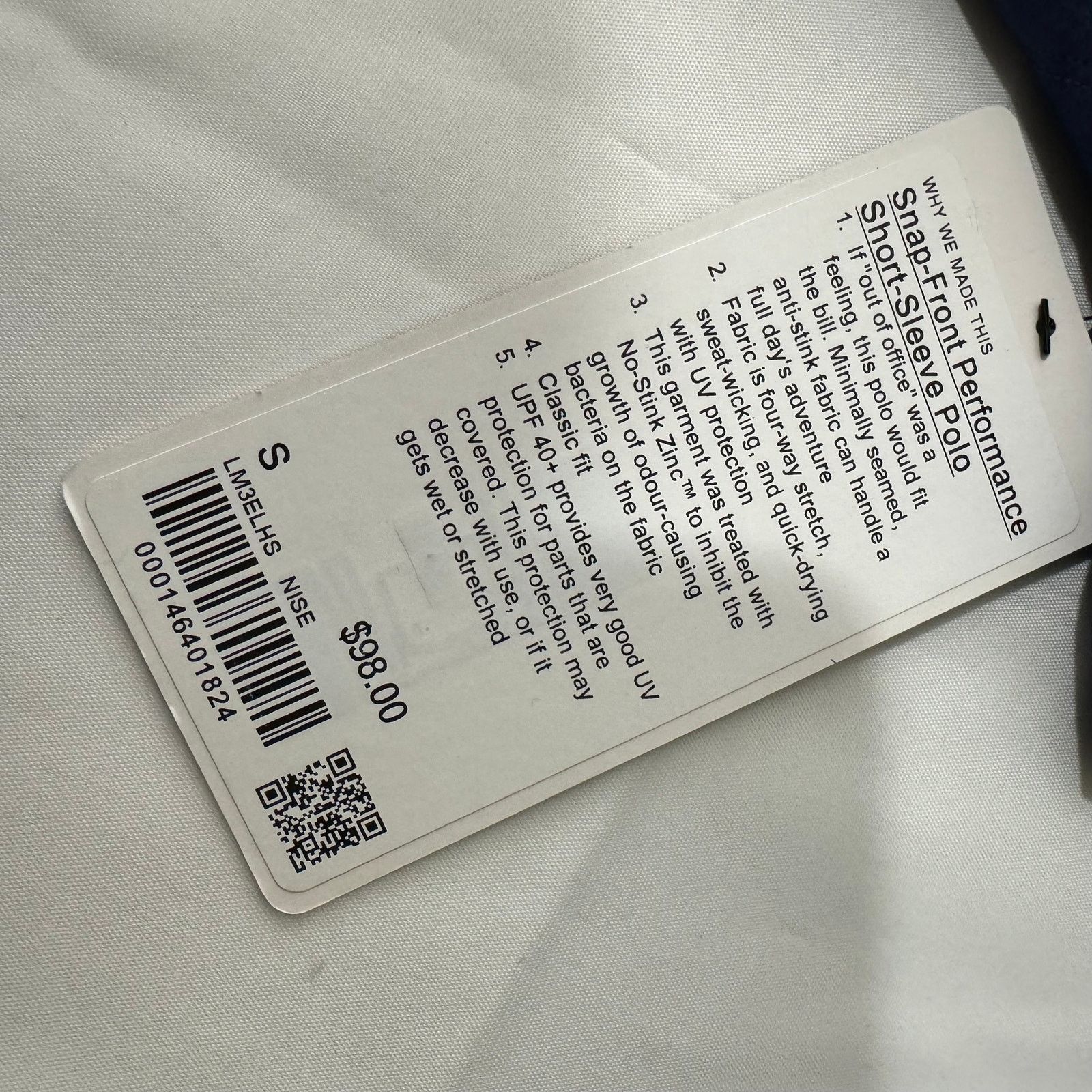 Lululemon Lululemon Snap Front Performance Short Sleeve Polo Blue NWT Size US S / EU 44-46 / 1 - 6 Thumbnail