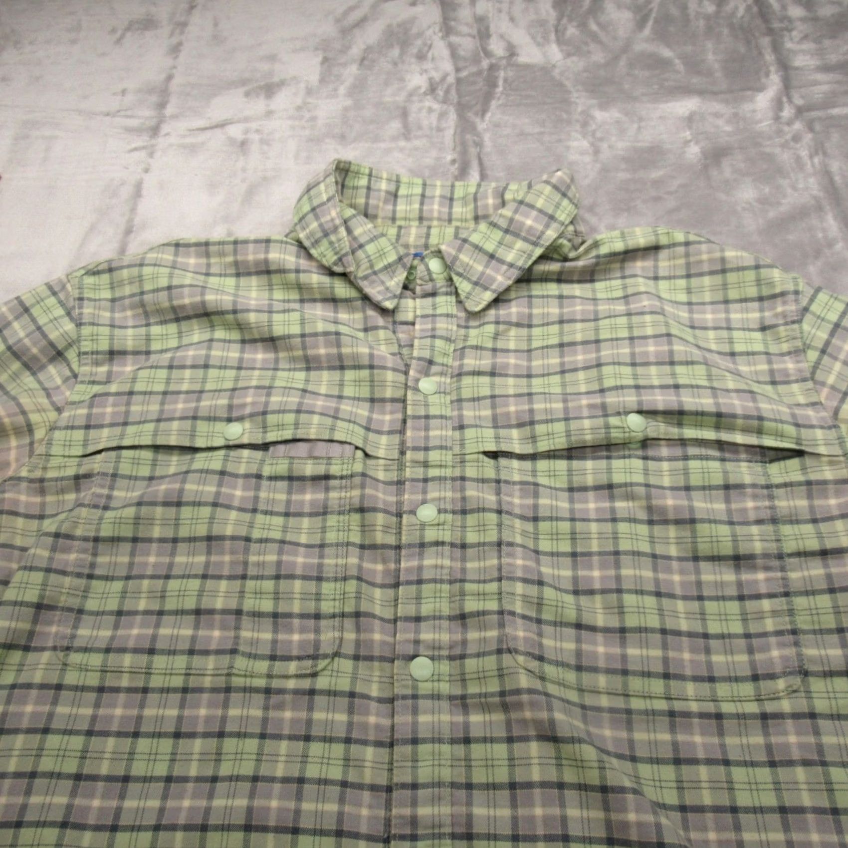 Patagonia Patagonia Shirt Men XL Green Plaid Long Sleeve Button-Up Casual Outdoor Breathable Quick Dry UV Roll Tab Size US XL / EU 56 / 4 - 3 Thumbnail