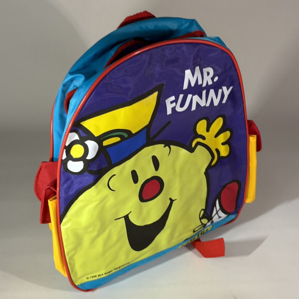 Vintage Vintage 90s Mr. Men Mr. Funny Kidz Biz Purple Green Backpack Size ONE SIZE - 1 Thumbnail