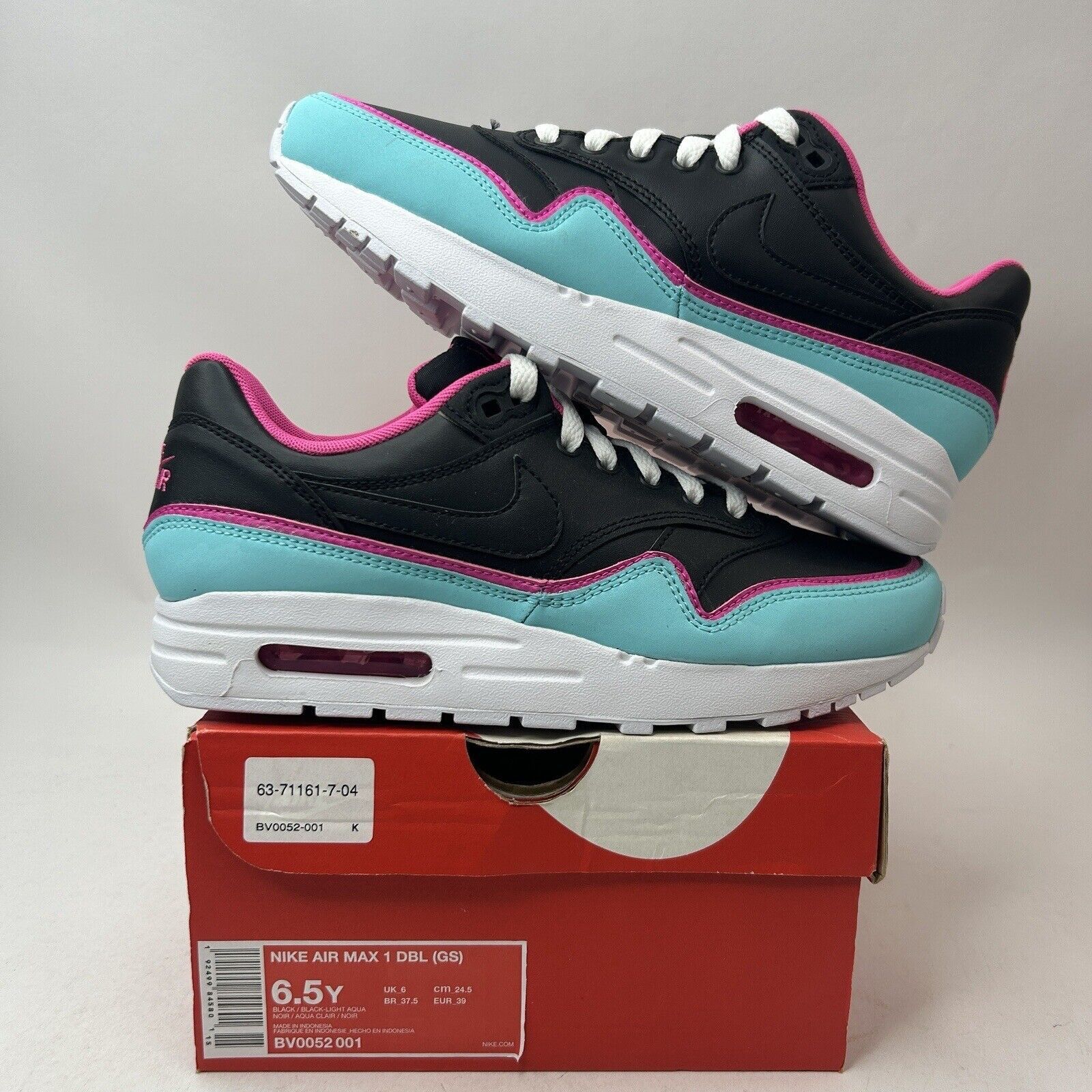 Nike Nike Air Max 1 GS Double Layered “South Beach” 2023 Size US 8 / IT 38 - 1 Thumbnail