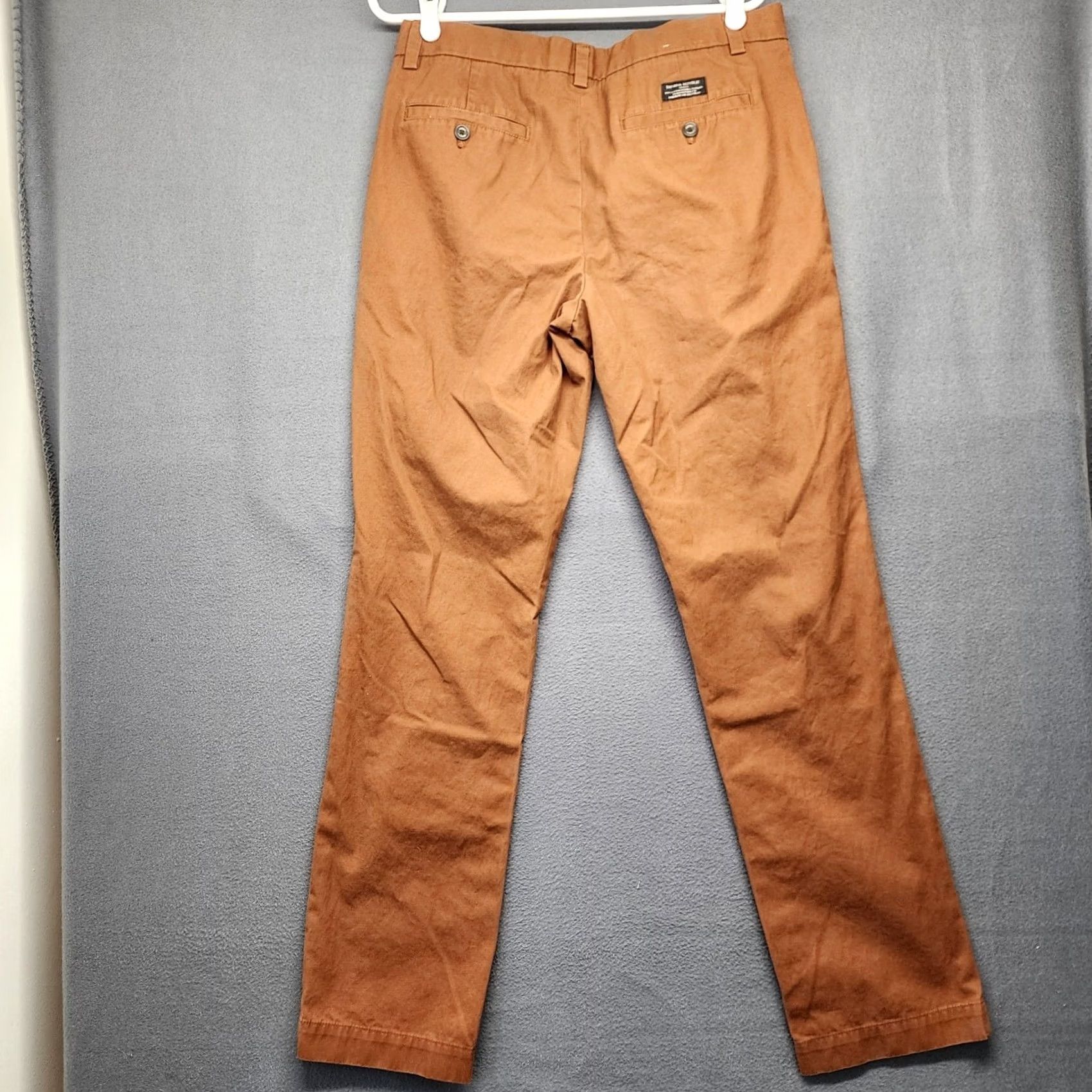 Banana Republic Banana Republic Pants Mens Chino Flat Front Cotton 33x32 Burnt Sienna 33x34 Regular Mens Clothing Brown Size US 33 - 2 Thumbnail