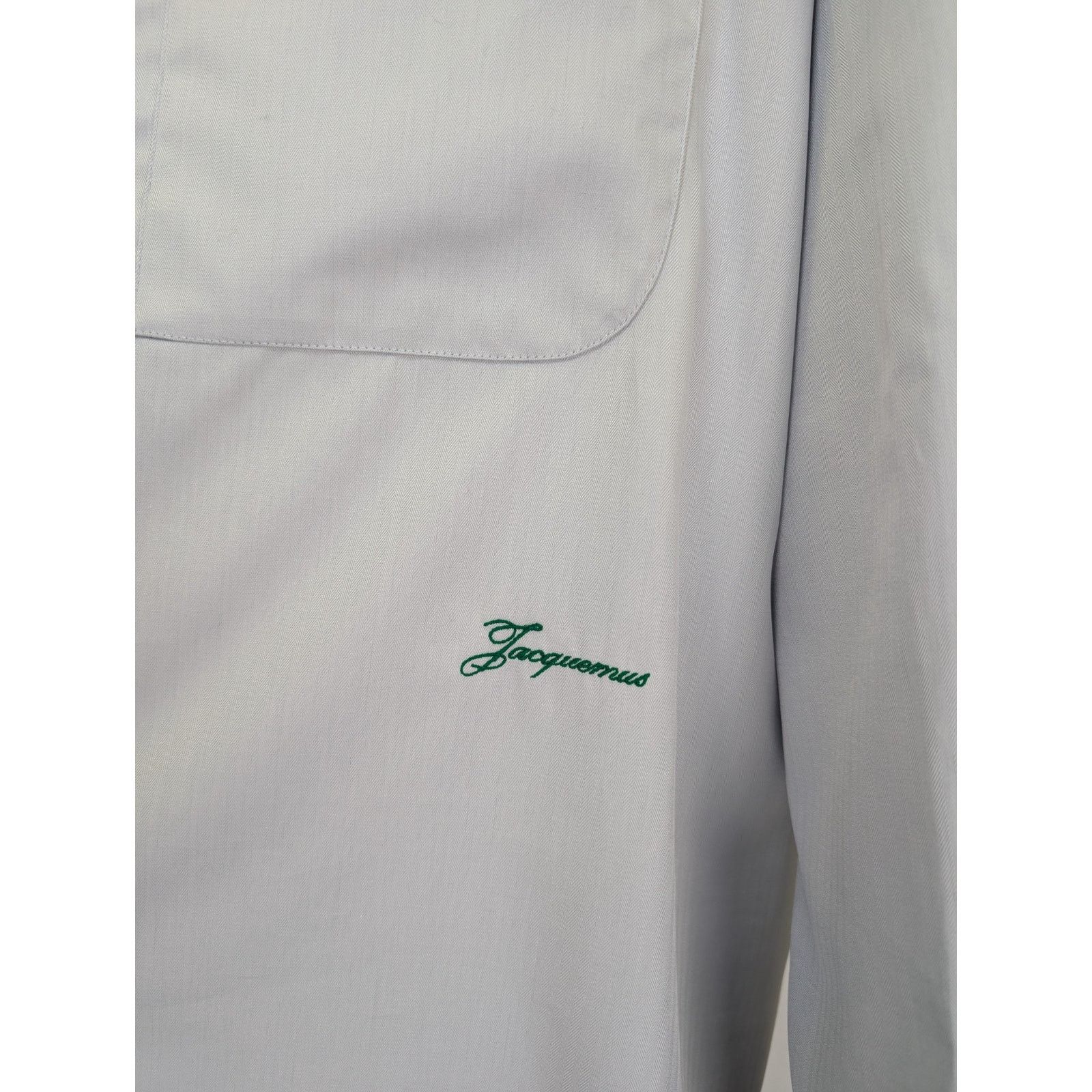 Jacquemus o1rshd1 LA Chemise Cuadro Button up Shirt in Light Grey Size US M / EU 48-50 / 2 - 5 Thumbnail
