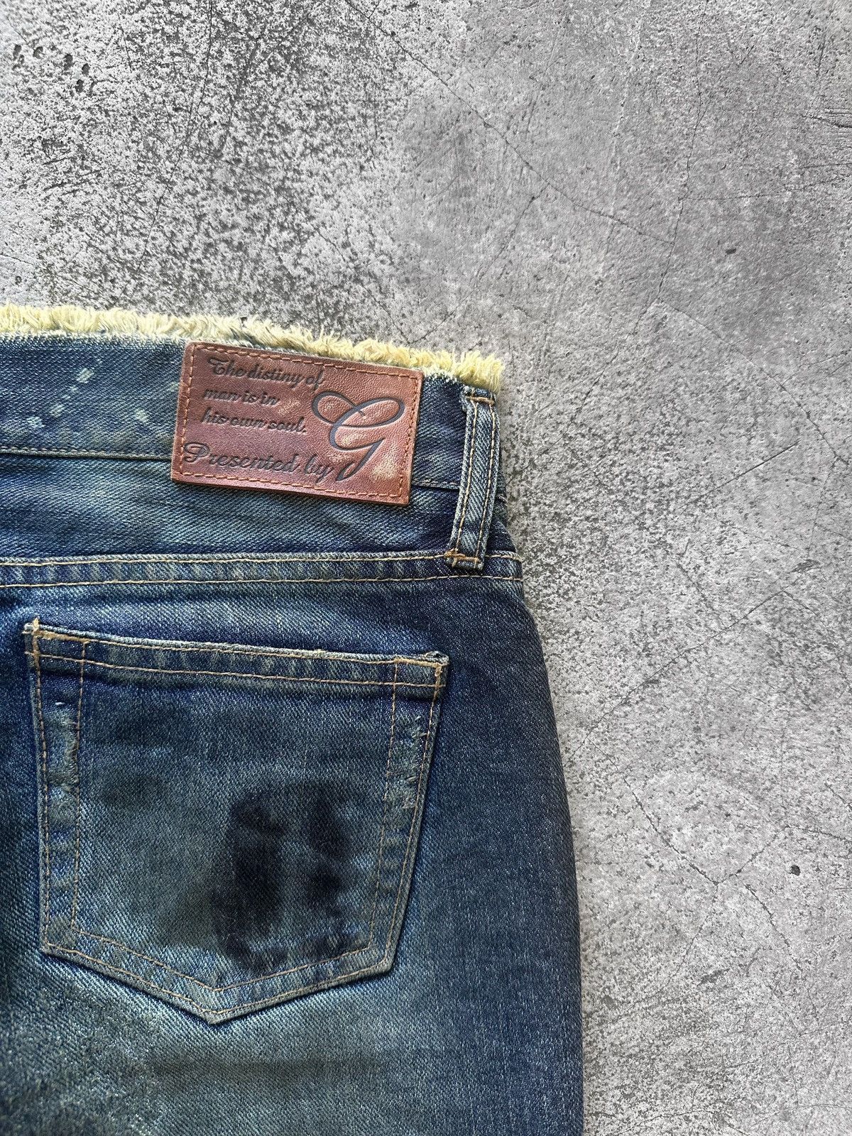 If Six Was Nine × Japanese Brand × Le Grande Bleu (L.G.B.) G.O.A. Fringe Flared Distressed Denim Size US 29 - 5 Thumbnail