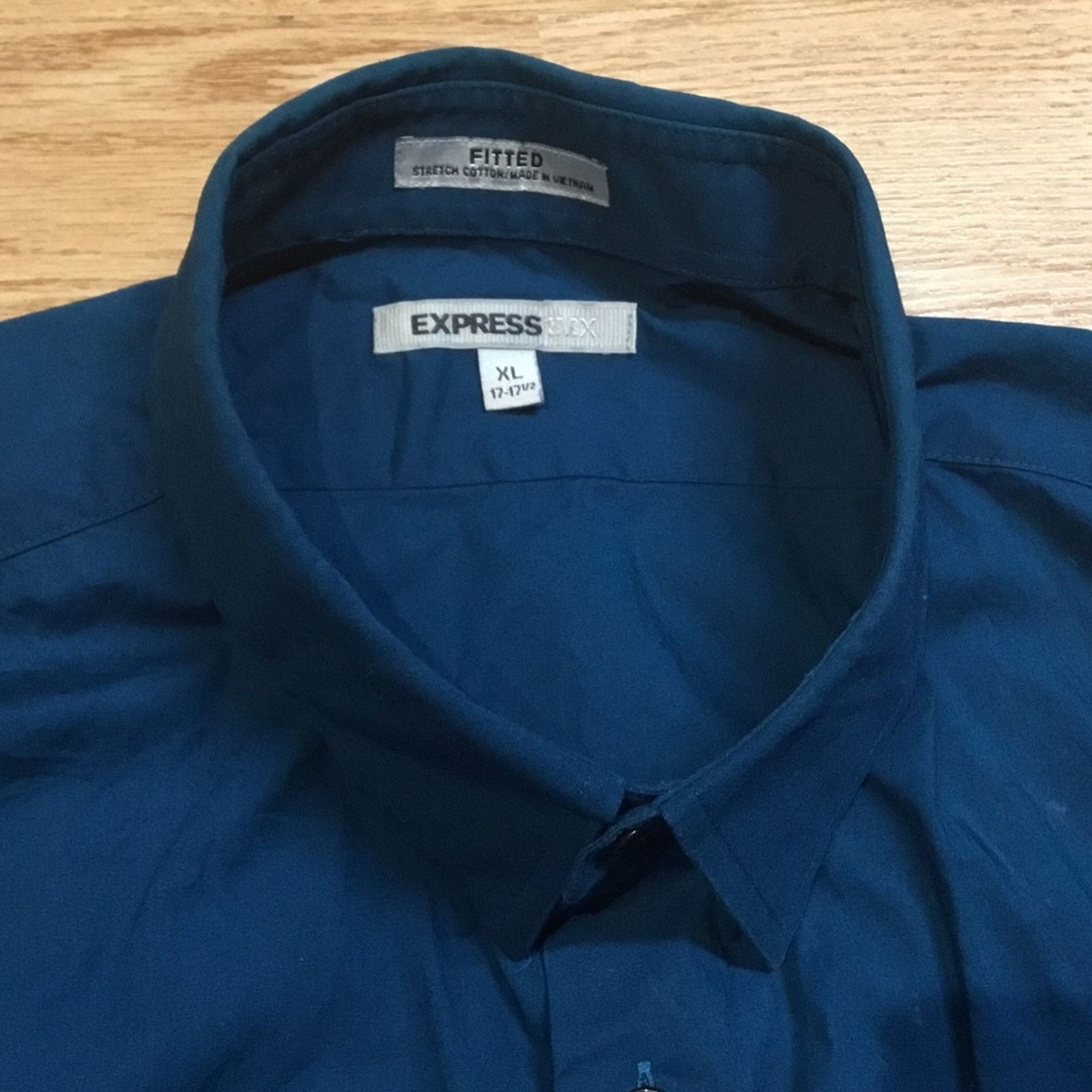 Express Express Fitted Stretch Cotton Shirt Size US XL / EU 56 / 4 - 2 Thumbnail
