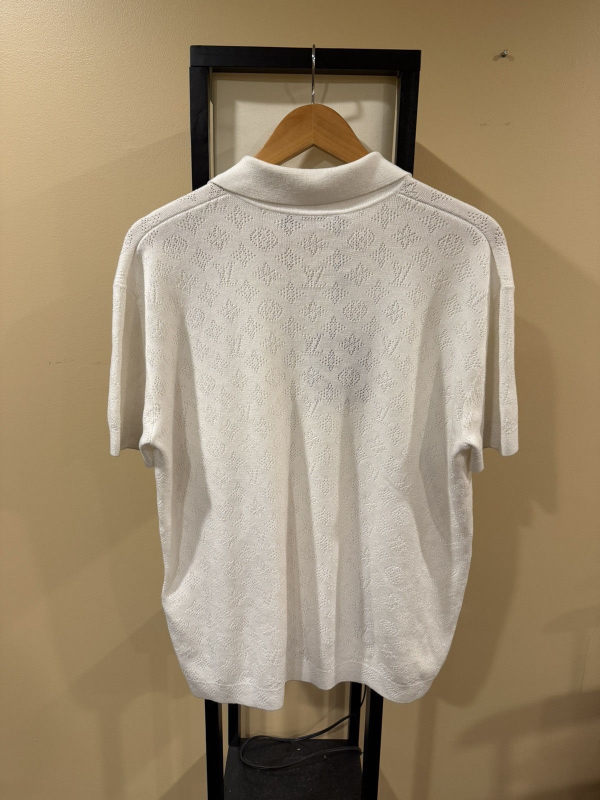 Louis Vuitton Louis Vuitton Monogram Pointelle White Short-Sleeved Shirt Size US XS / EU 42 / 0 - 7 Thumbnail