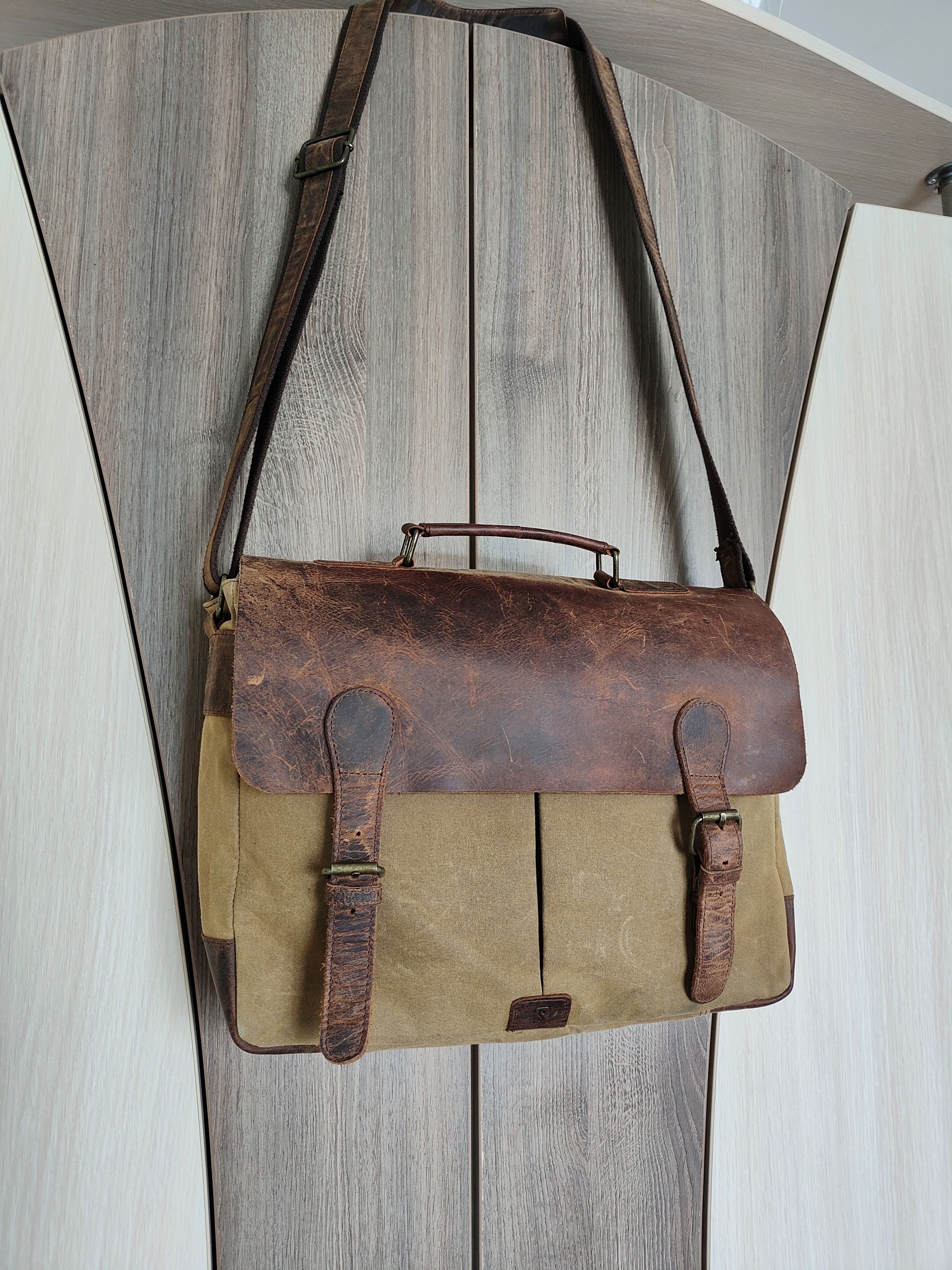 Handmade Scaramanga Leather Bag Briefcase Bag Shoulder Bag Organizer Size ONE SIZE - 15 Thumbnail