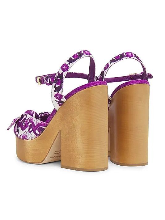 Dolce & Gabbana os11x0326 Maoilica Platform Sandals in Multicolor Size US 11 / IT 41 - 3 Thumbnail