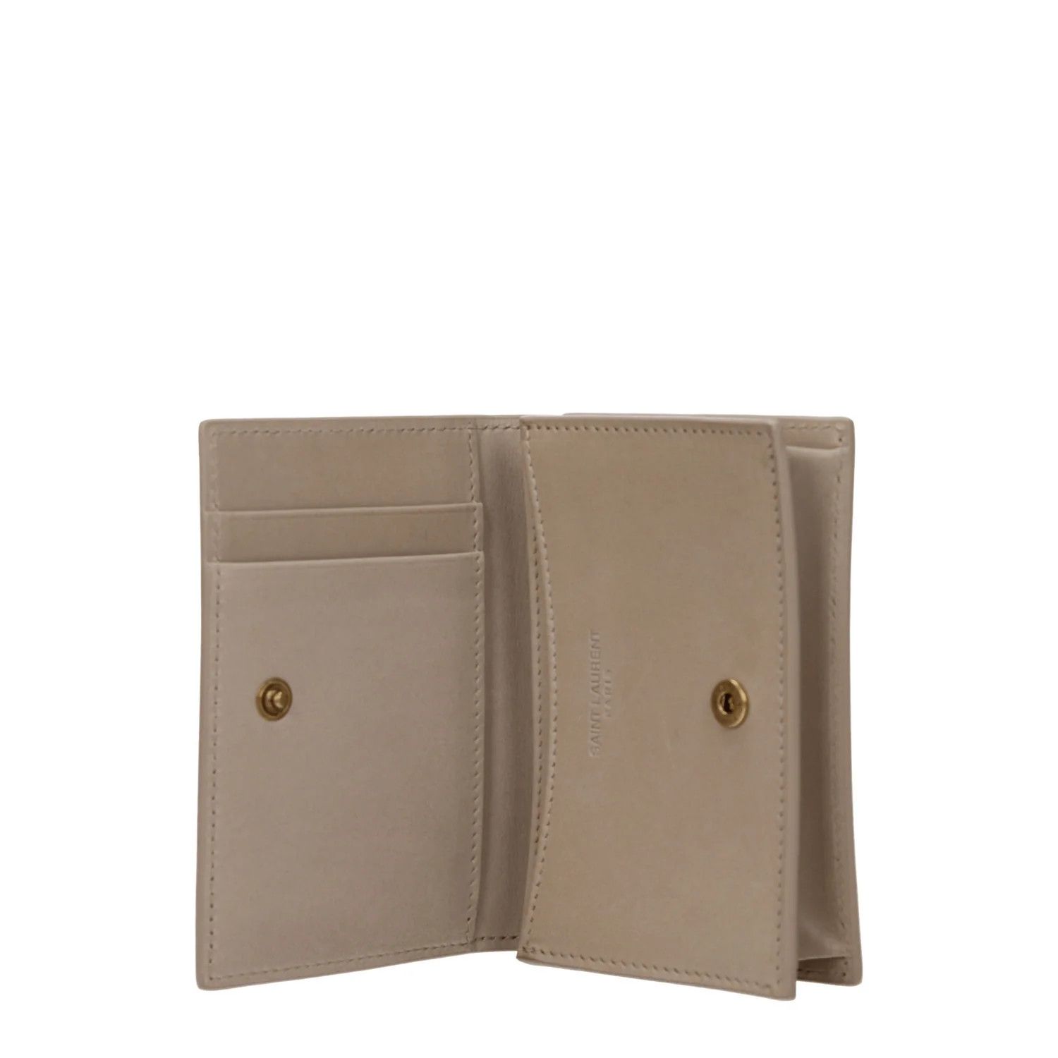 Saint Laurent Paris ob1o1e1124 Size: OS / Leather Document Holder in Beige Size ONE SIZE - 2 Thumbnail