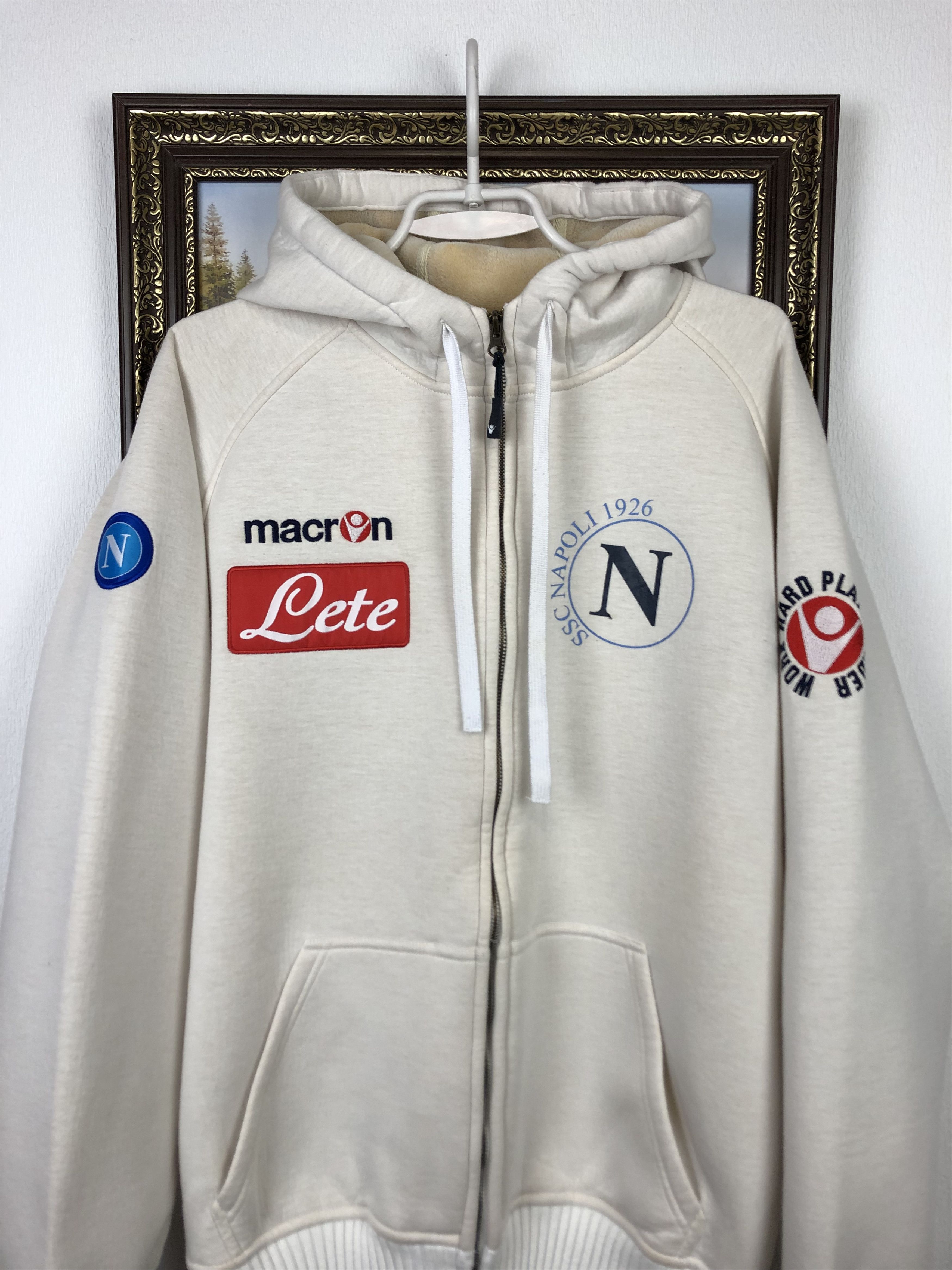 Macron Napoli Macron Football Jacket Soccer Track Top Mens Hooded Size US L / EU 52-54 / 3 - 2 Thumbnail
