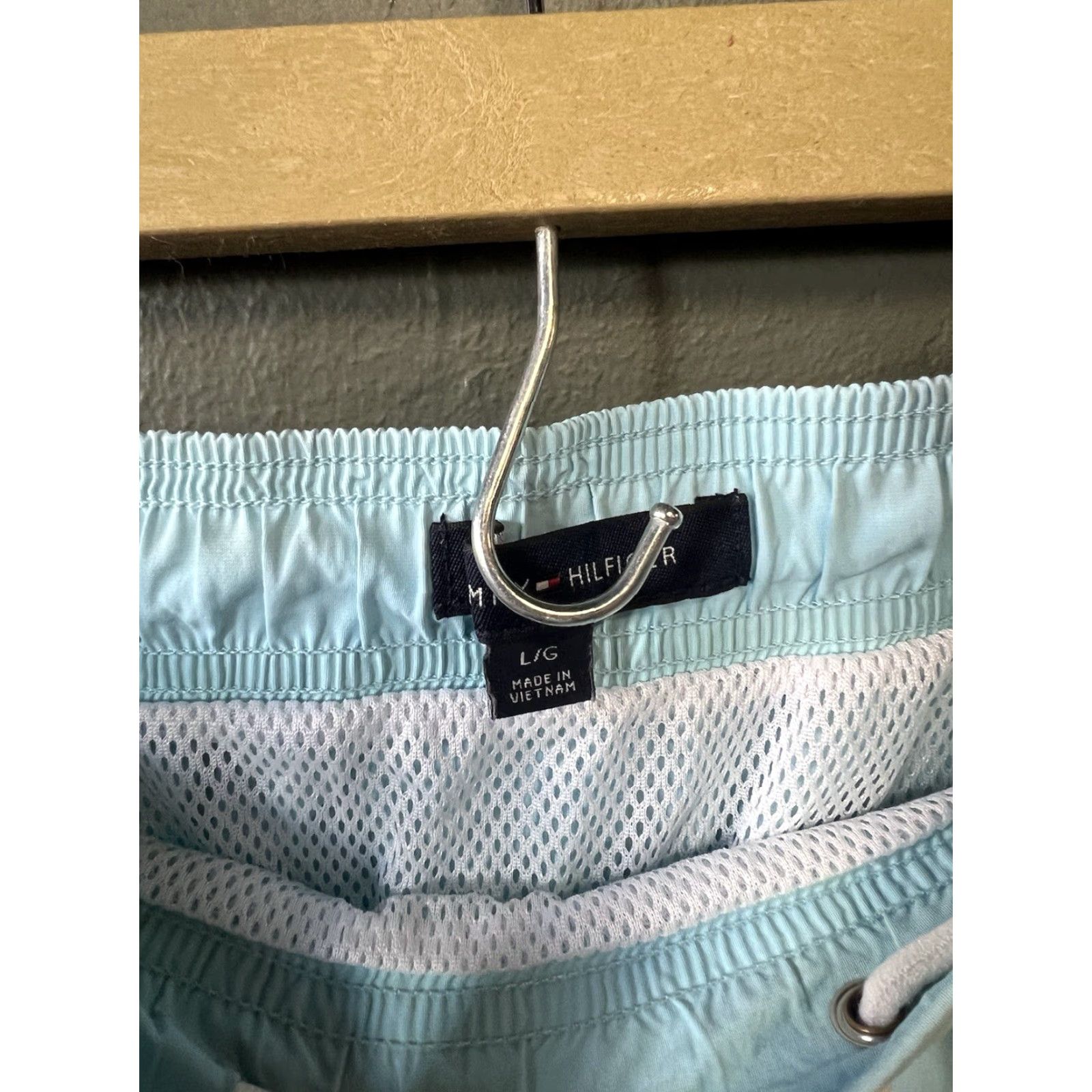 Tommy Hilfiger Tommy Hilfiger Mens Swim Trunks Bottom Lined Blue Trunks Size L Large Splash Style Size US 33 - 3 Thumbnail