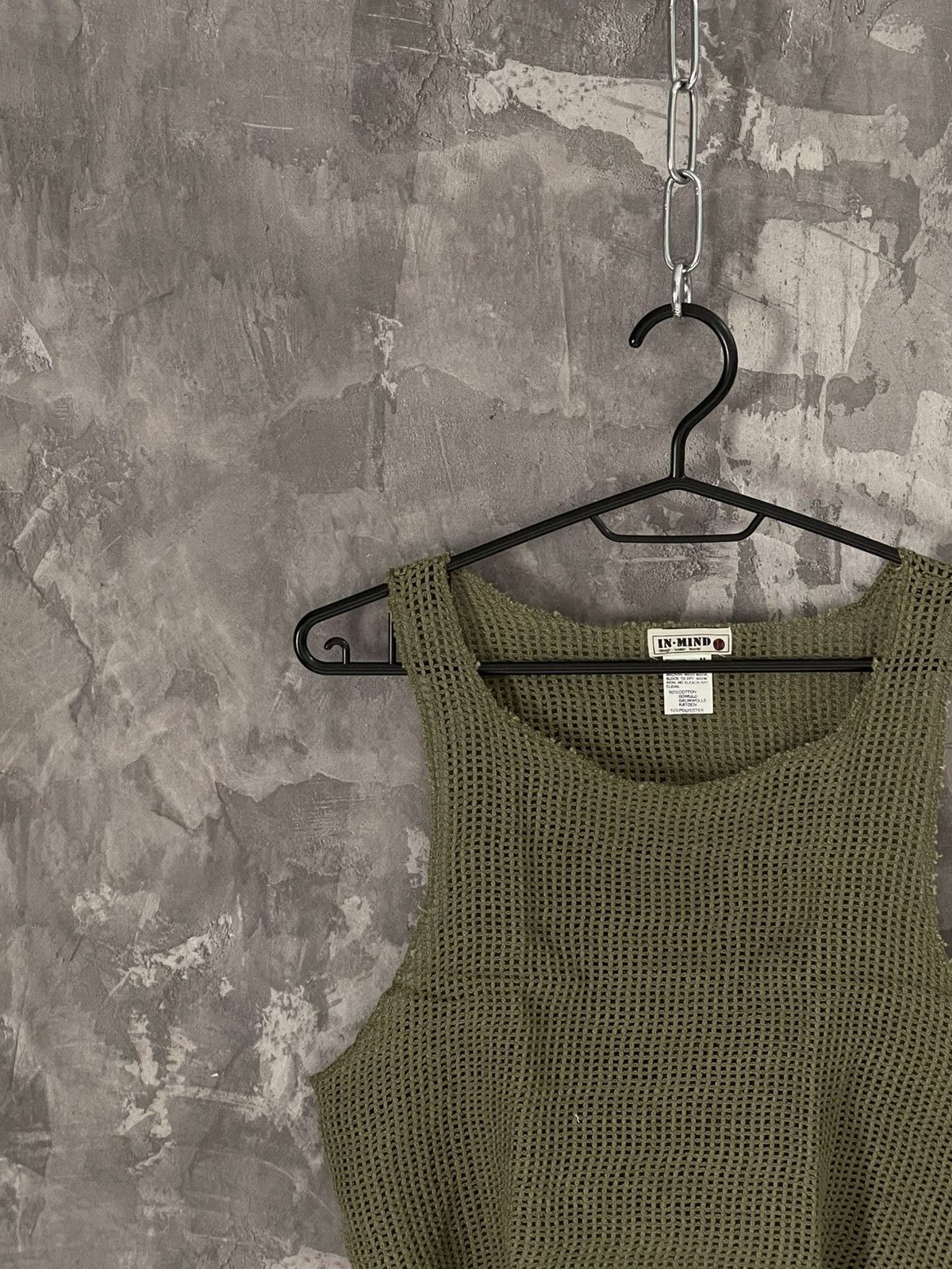 Japanese Brand × Vintage Vintage Y2K Mesh Military Faded Distressed Tank Top Size M / US 6-8 / IT 42-44 - 3 Thumbnail