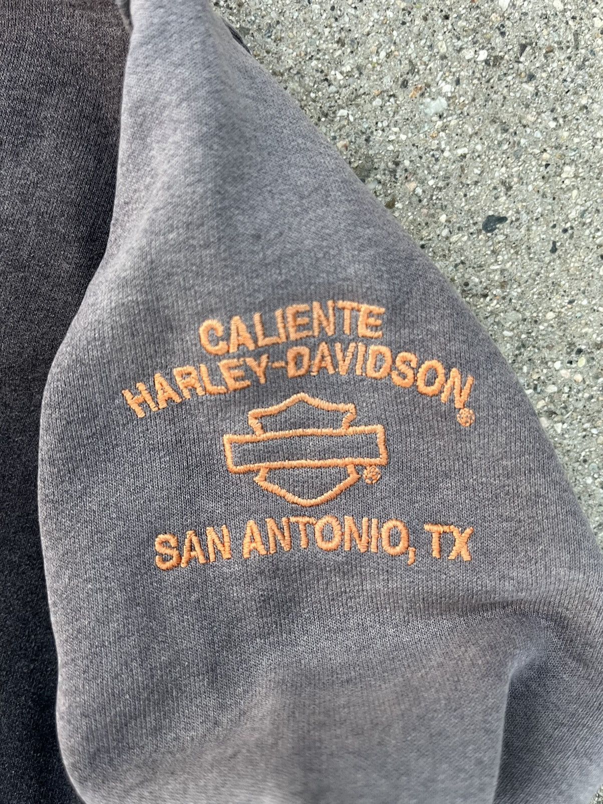 Harley Davidson Vintage Harley Davidson Zip Hoodie Sweatshirt Jacket Fade Size US XL / EU 56 / 4 - 4 Thumbnail