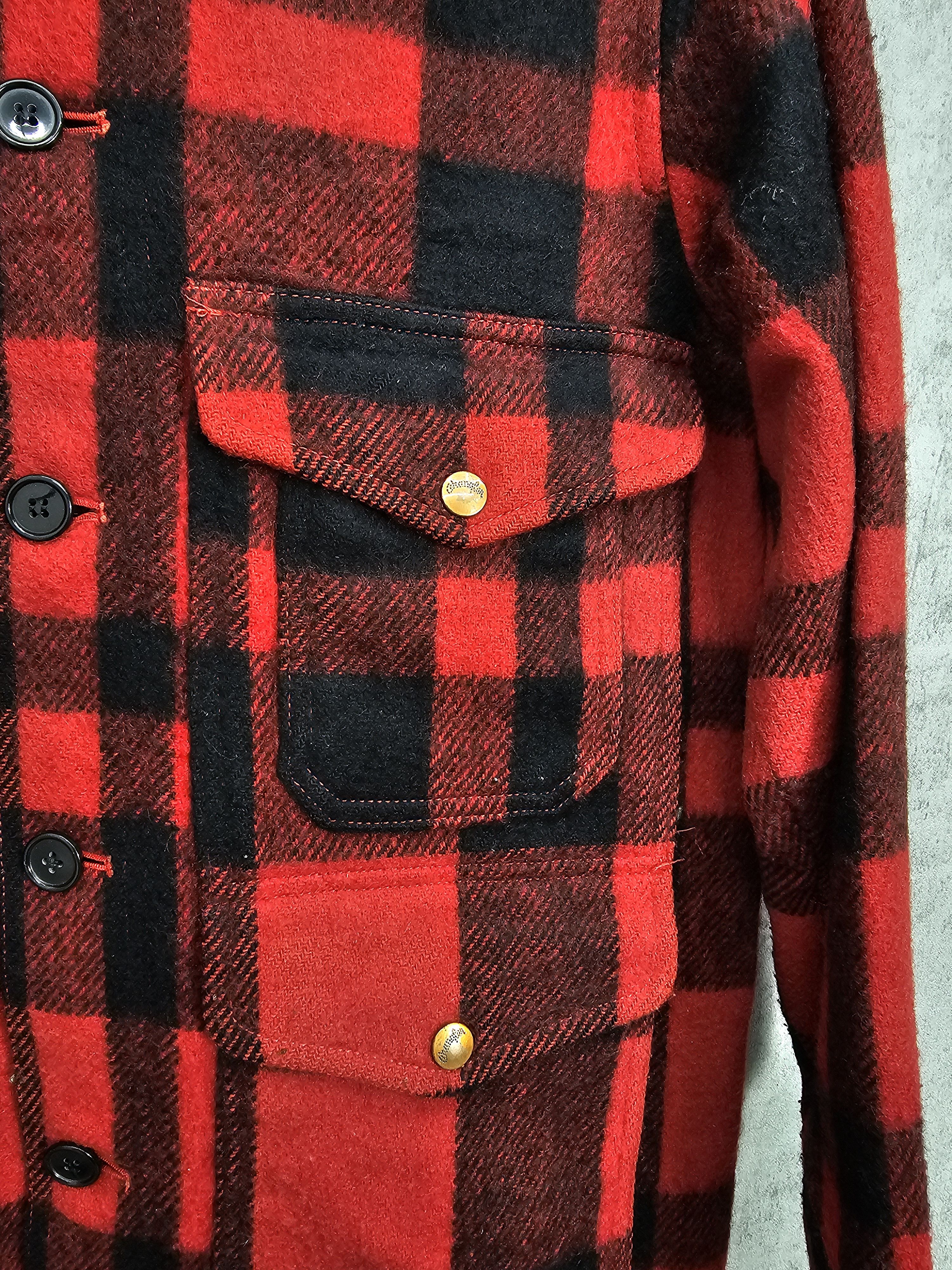 Vintage Vintage WRANGLER Multi Pockets Checked Wool Jacket J0031 Size US M / EU 48-50 / 2 - 9 Thumbnail