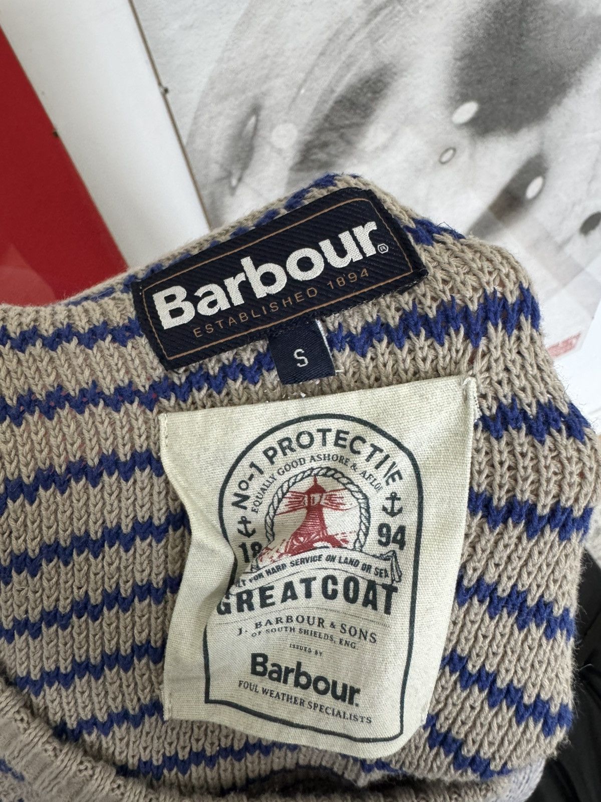 Barbour Barbour Knit Sweater Jumper Stripes Linen Cotton Money Yacht Size US M / EU 48-50 / 2 - 4 Thumbnail