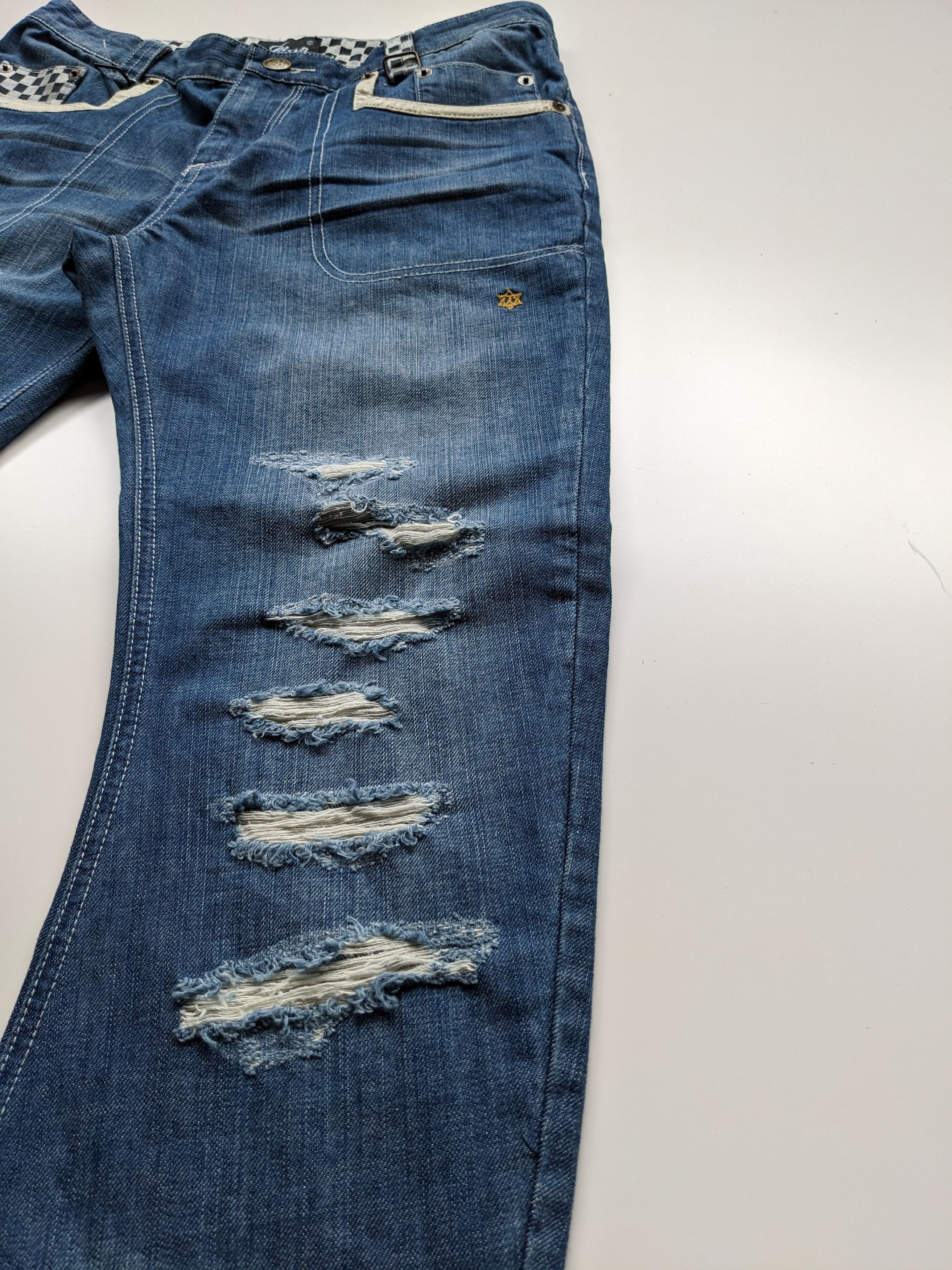 If Six Was Nine × Japanese Brand × Jean Insp curve distressed jeans Size US 33 - 6 Thumbnail