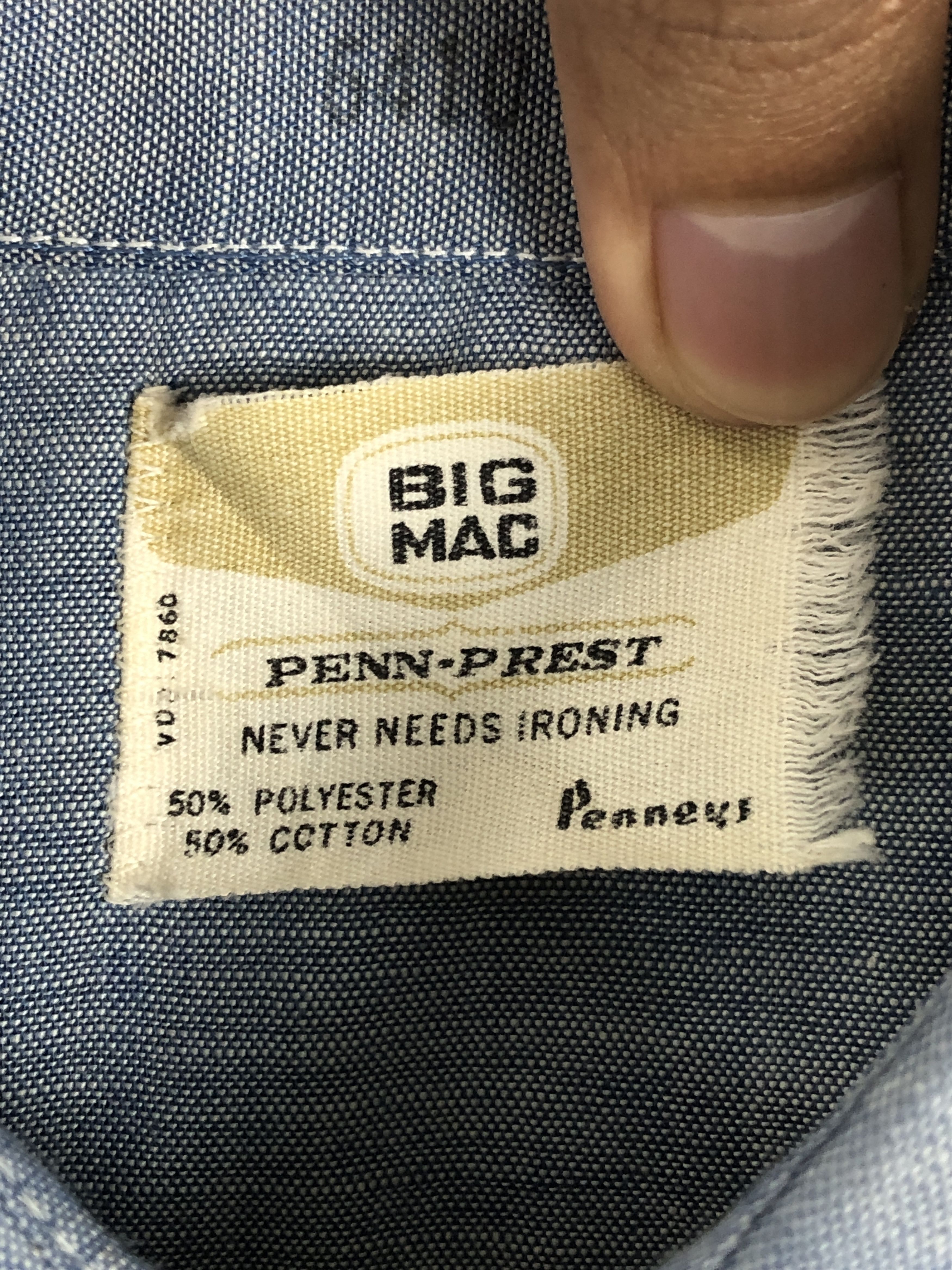 Big Mac × Vintage 70s Vintage Big Mac Multi Pocket Chambray Western Tee TA0457 Size US M / EU 48-50 / 2 - 5 Thumbnail