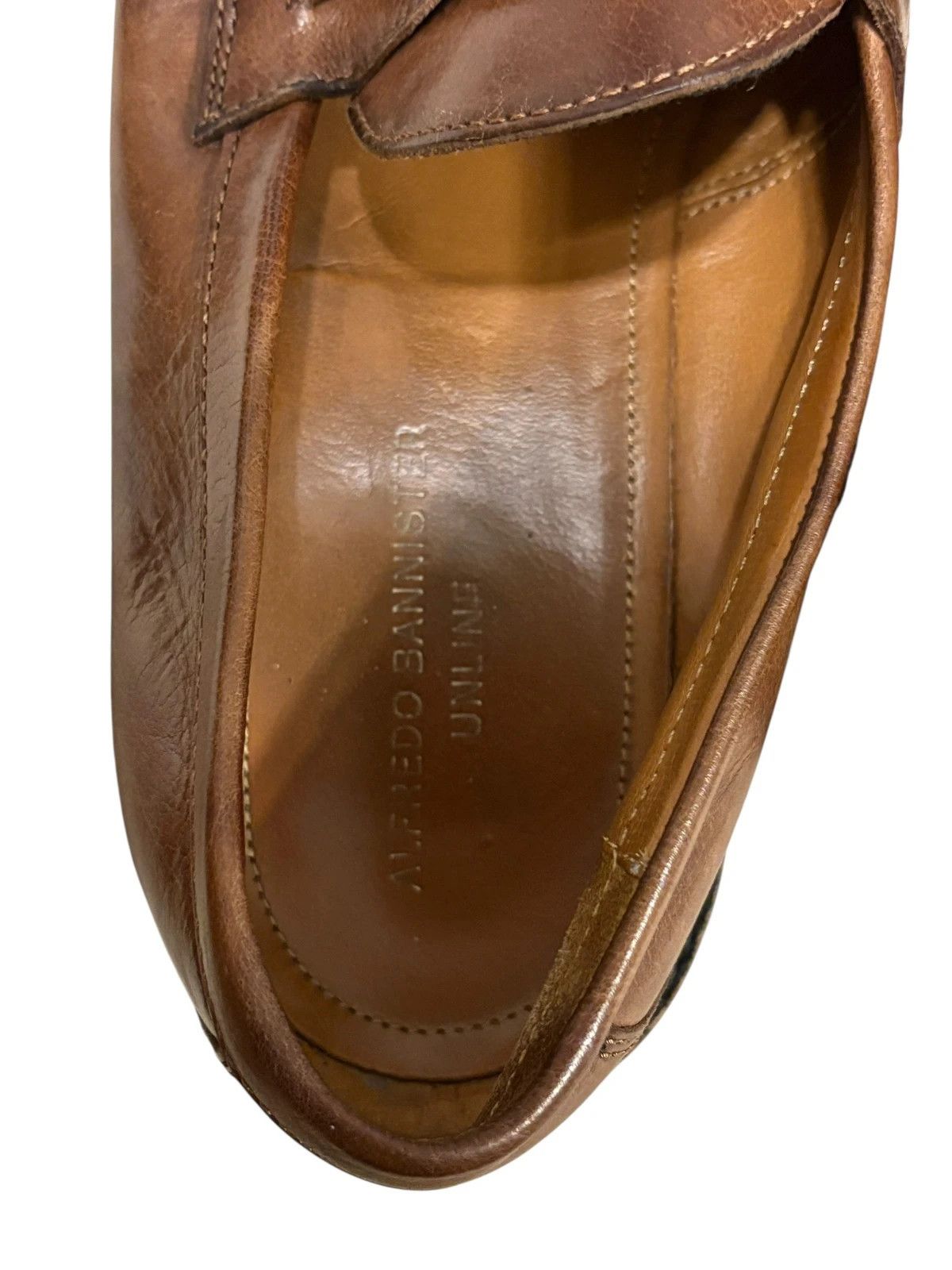 Alfredo Bannister Alfredo Bannister brown leather loafers metal buckle Size US 8 / EU 41 - 4 Thumbnail