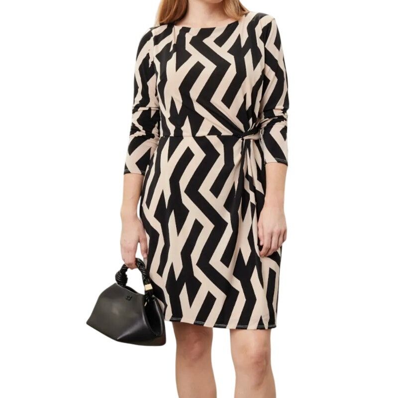 Donna Morgan Donna Morgan Long Sleeve Geometric Dress Black, Size US 10 Size L / US 10 / IT 46 - 2 Thumbnail