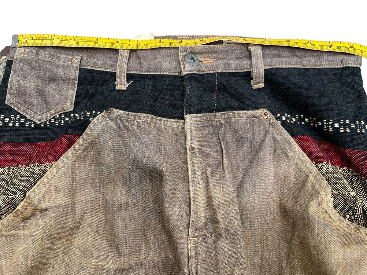 Vintage Scanner Japan Distressed Patchwork Brown Pants 33x30