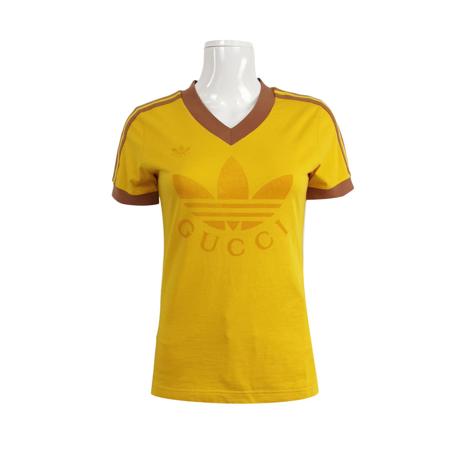 Gucci Gucci x Adidas Logo V-Neck T-Shirt XS Size US XS / EU 42 / 0 - 1 Thumbnail