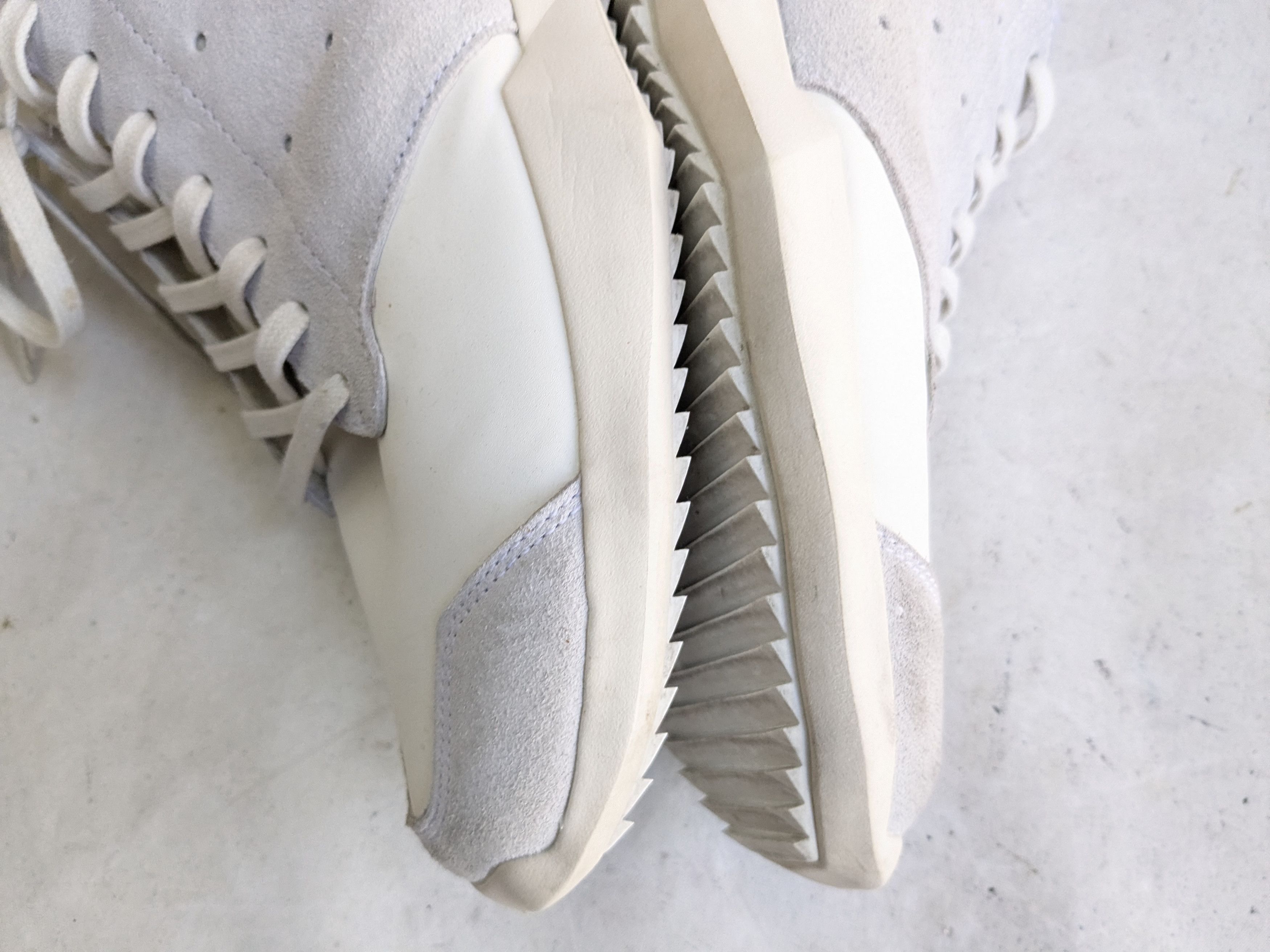 Adidas × Rick Owens Adidas x Rick Owens Tech Runner White Gray 11 B35085 Size US 11 / EU 44 - 11 Thumbnail