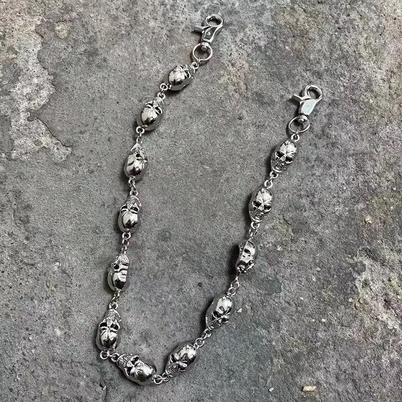 Vintage Goth Punk Heavy Waist Skull Wallet Chain Size ONE SIZE - 5 Thumbnail
