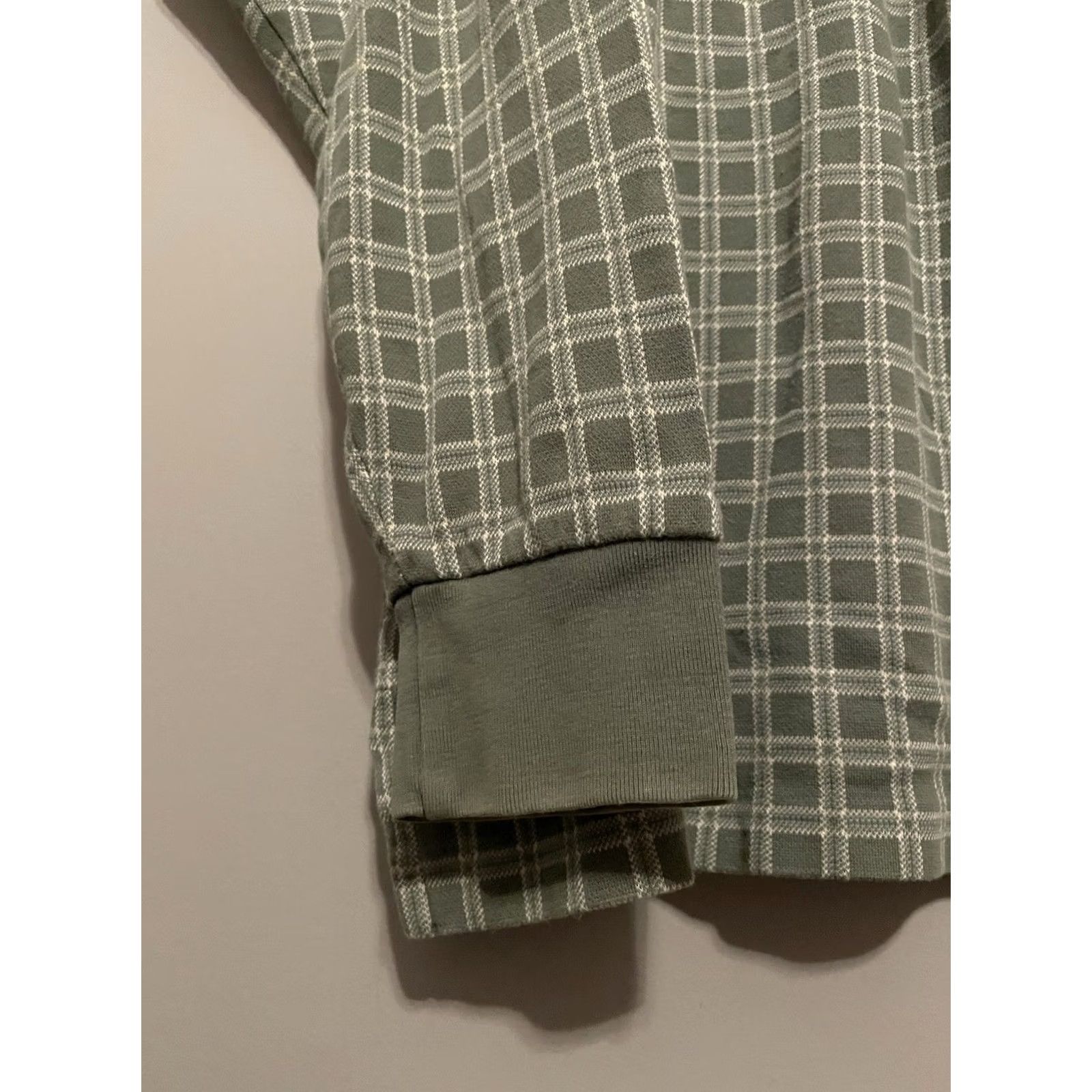 Ralph Lauren VINTAGE Ralph Lauren Polo Shirt Plaid 1/4 Button Pocket Long Sleeve XL Green Men’s Pullover Size US XL / EU 56 / 4 - 3 Thumbnail