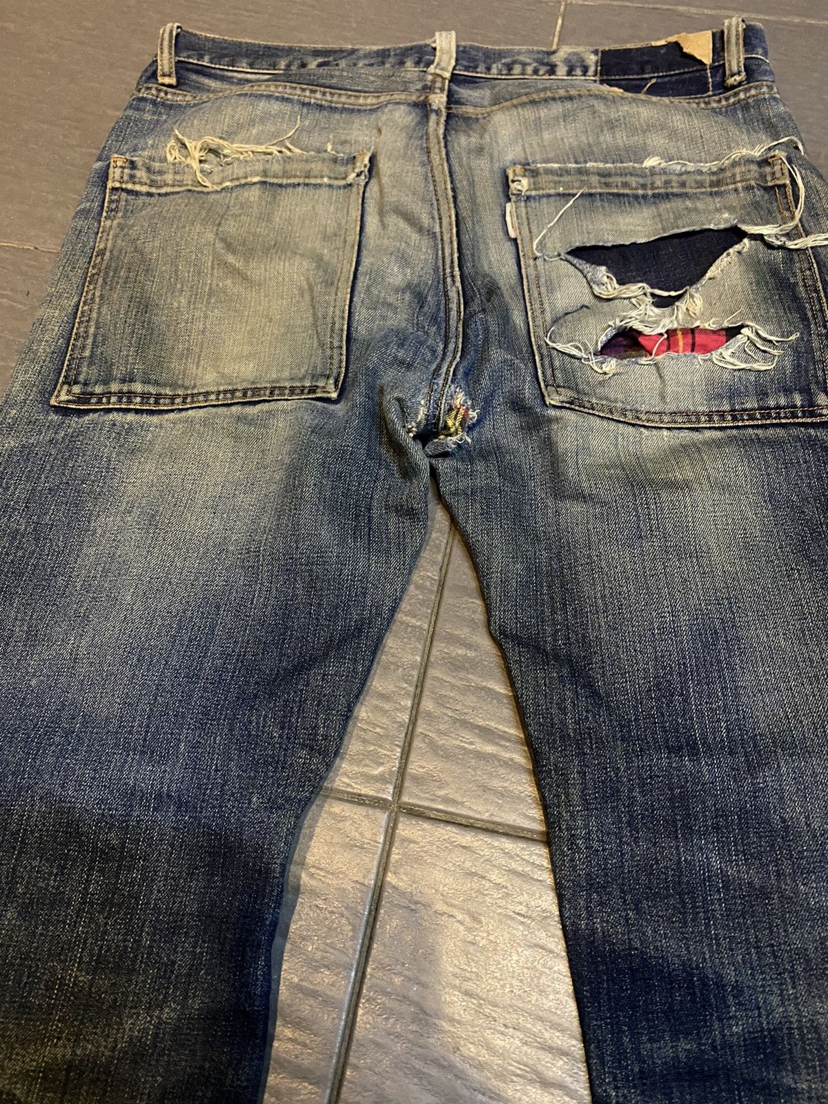 Hysteric Glamour Japanese distressed denim patchwork Size US 34 / EU 50 - 6 Thumbnail