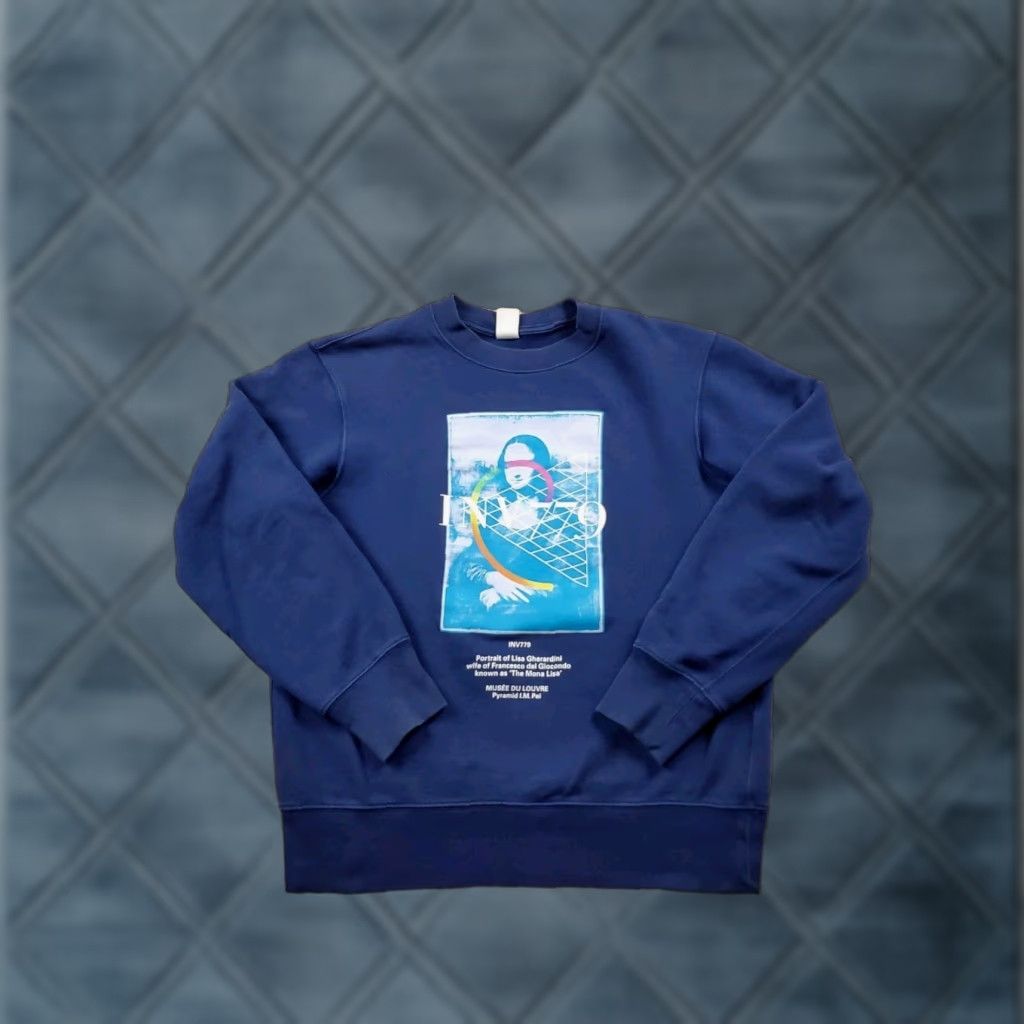 Uniqlo Uniqlo X Peter Saville Mona Lisa Sweatshirt Small Mens Blue Crew Neck Lourve Size US S / EU 44-46 / 1 - 1 Thumbnail