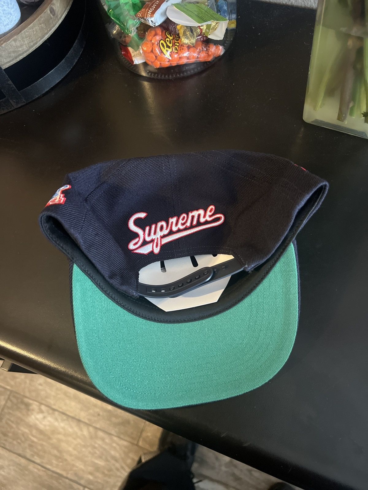 Supreme Supreme World Famous S Logo 6-Panel Navy - READY TO