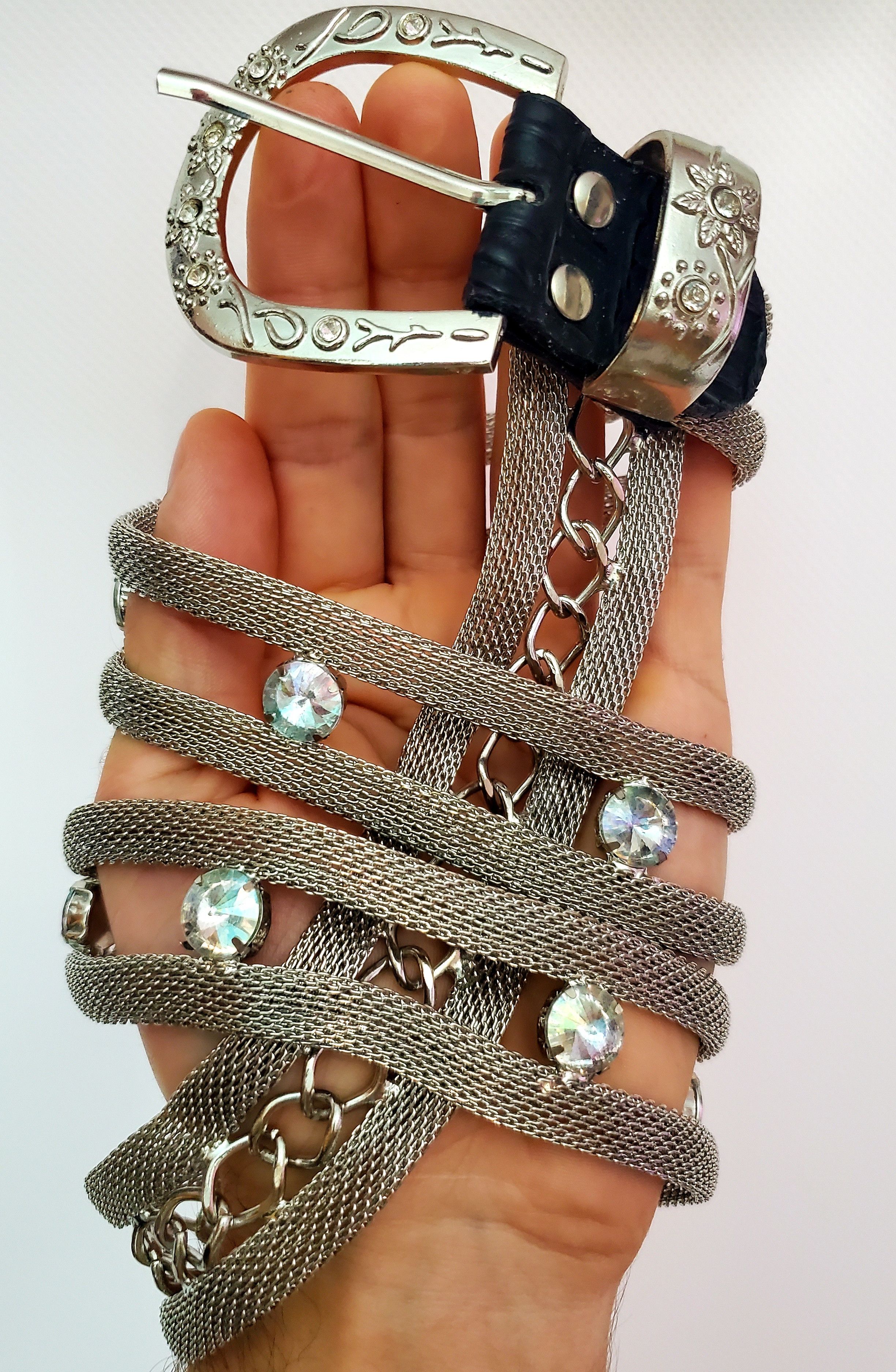 Hysteric Glamour × Japanese Brand × Vintage Vintage Amazing Metal Belt perfect condition M length 97 cm Size 32 - 6 Thumbnail