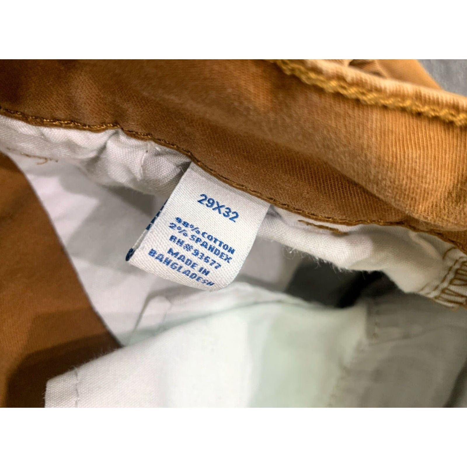 Vintage VINTAGE AriZona Brown Chino Pants Slim 29x32 Men’s 98% Cotton 2% Spandex Flat Front Belt Loops Slim Fit Casual Business Professional Size US 29 - 5 Thumbnail