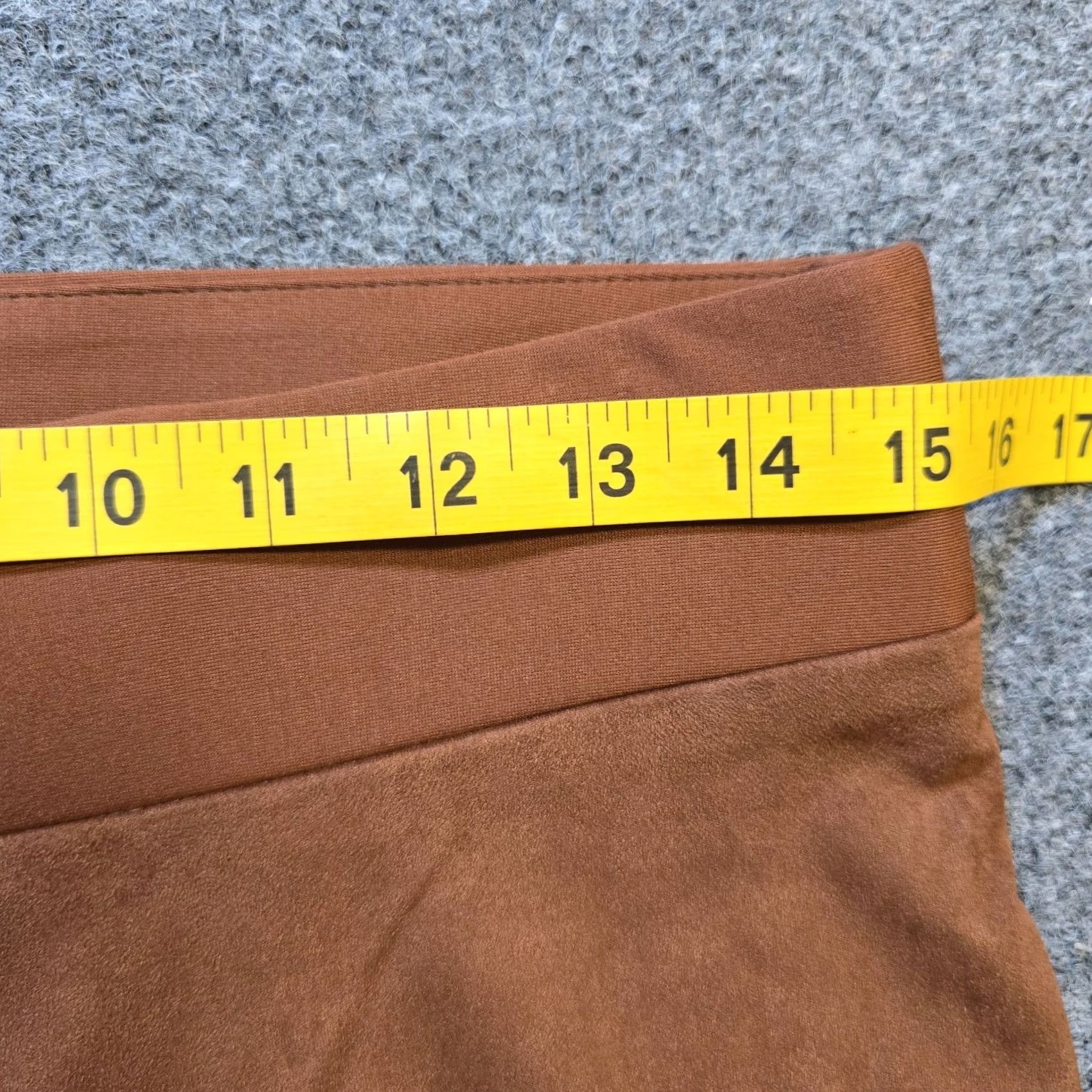 UNTUCKit Untuckit Pants Womens Medium Brown Faux Suede Leggings Pull On Stretch Capsule Size 32" / US 10 / IT 46 - 4 Thumbnail