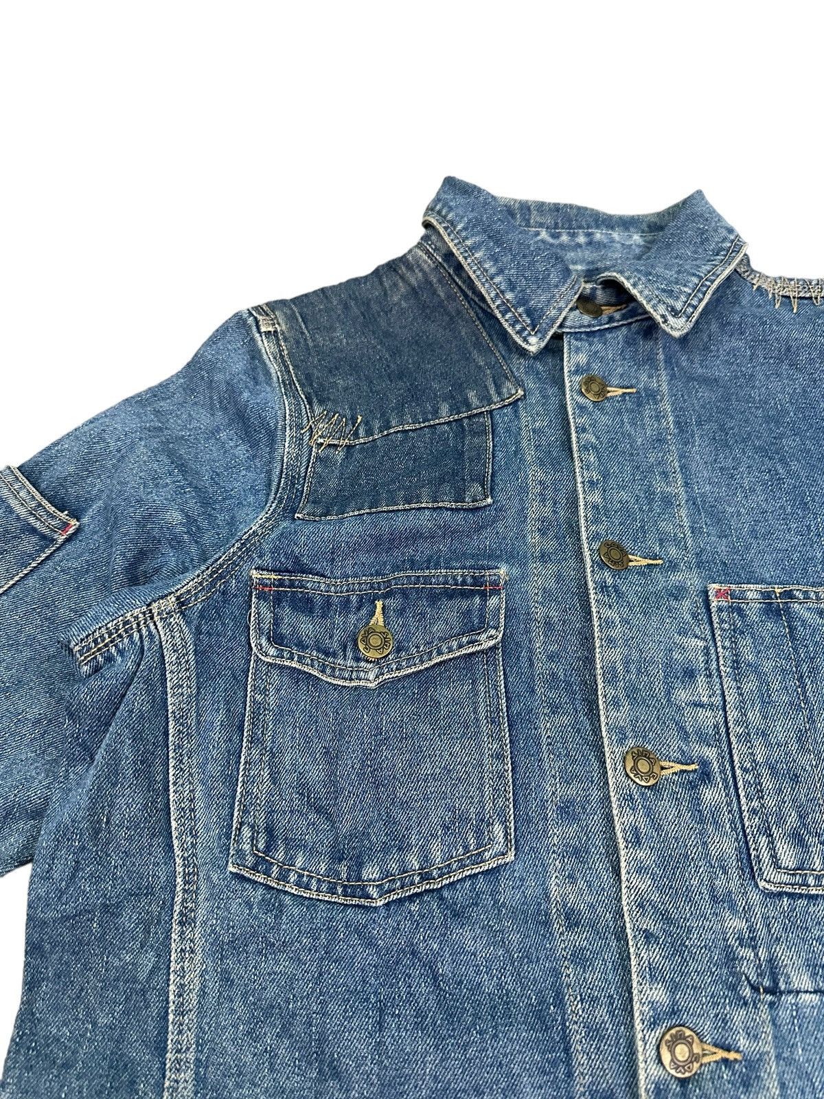 Vintage RARE VINTAGE SINA COVA LUPO DI MARE PATCHWORK DENIM JACKET Size US S / EU 44-46 / 1 - 12 Thumbnail