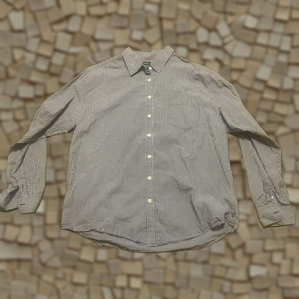 Arrow Arrow Shirt Men's Large Purple White Check Button Down Boyfriend Fit Long Sleeve Casual Regular Arrow Shirt Bed? Size US L / EU 52-54 / 3 - 1 Thumbnail