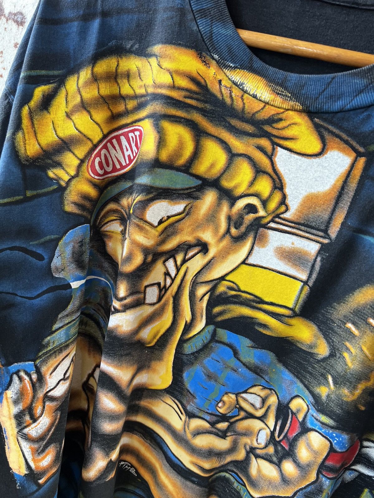 Vintage Vintage 90s CONART Kray One Graffitti AOP Bootleg Size US XL / EU 56 / 4 - 8 Thumbnail