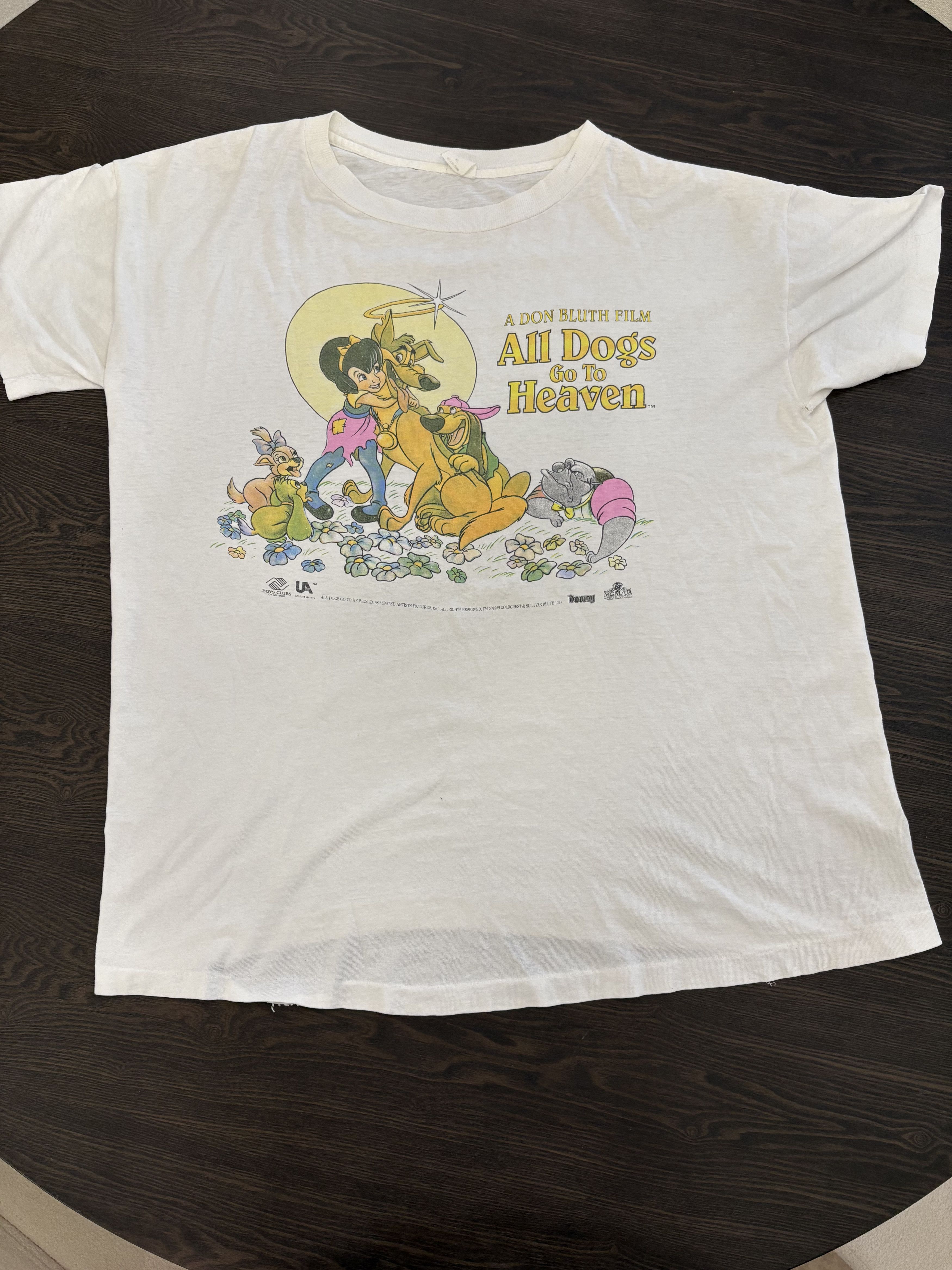 Disney × Vintage Rare VTG All Dogs Go To Heaven Promo Tee Men's XL Size US XL / EU 56 / 4 - 1 Thumbnail
