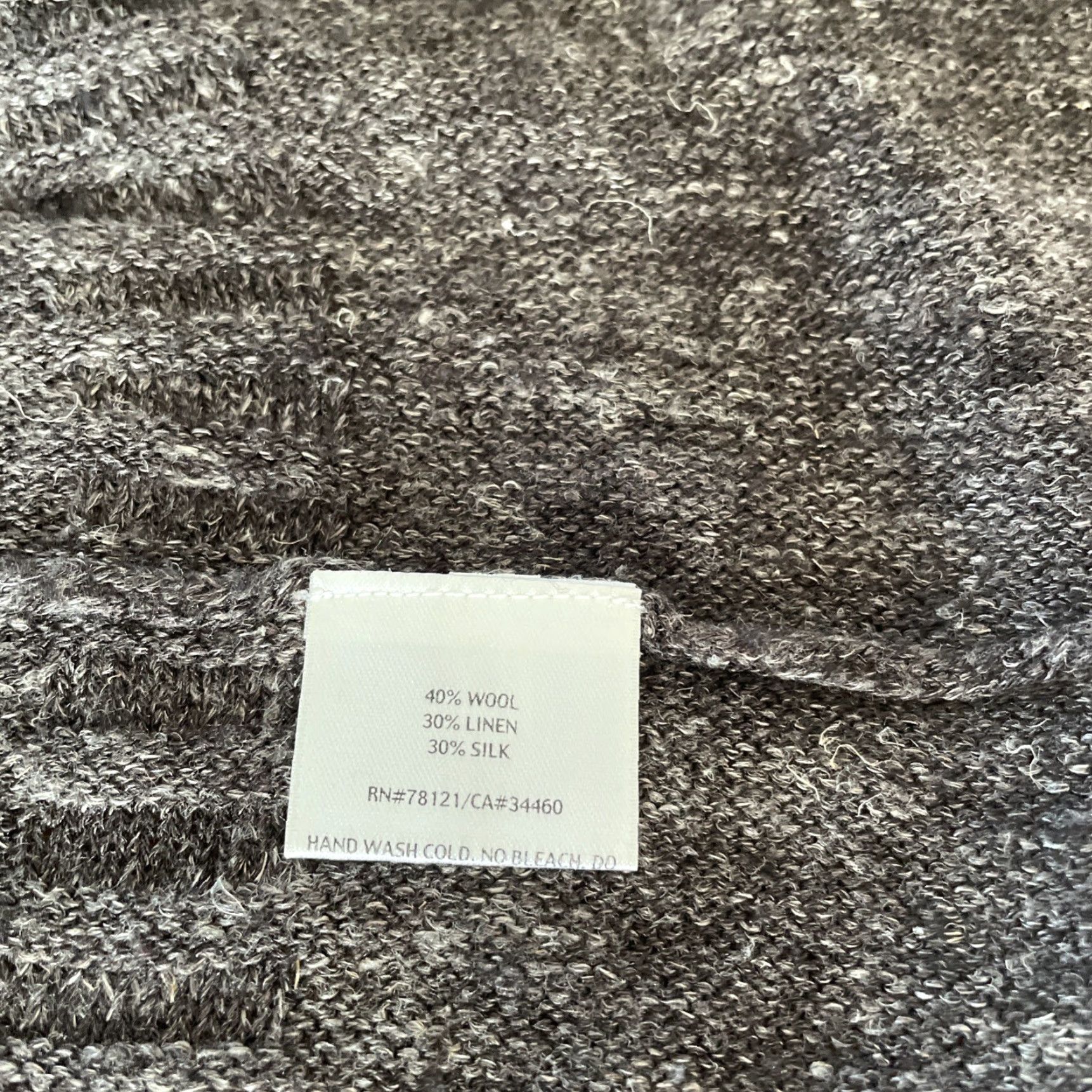 Eileen Fisher Eileen Fisher Sweater Cardigan Womens Petite Medium Open Front Wool/Silk/Linen V-Neck Casual Travel Gray Size M / US 6-8 / IT 42-44 - 3 Thumbnail