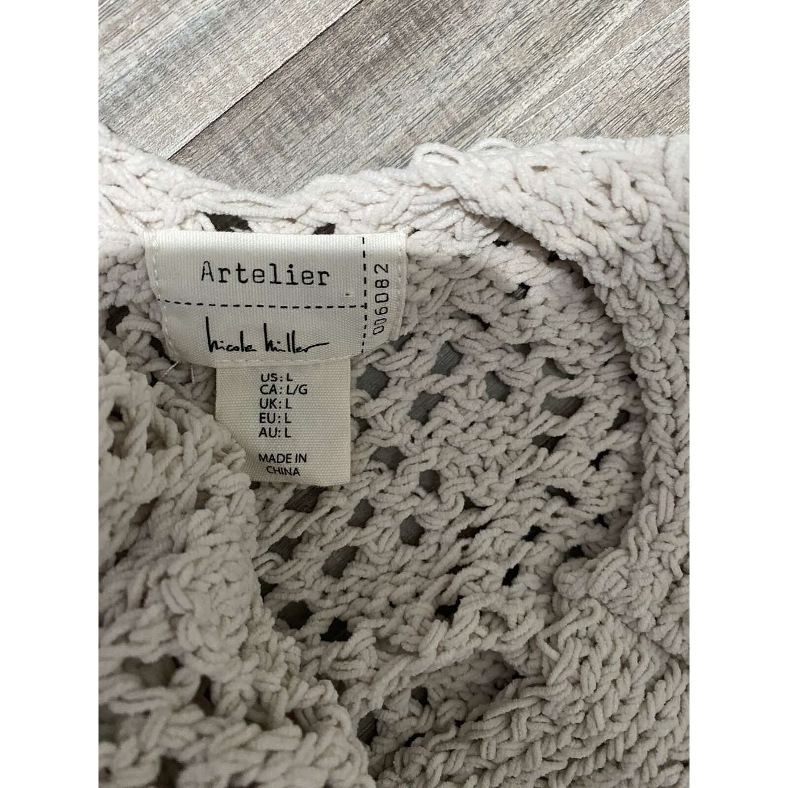 Anthropologie Anthropologie Artelier crochet sweater Knit Size L A001354 Size L / US 10 / IT 46 - 3 Thumbnail