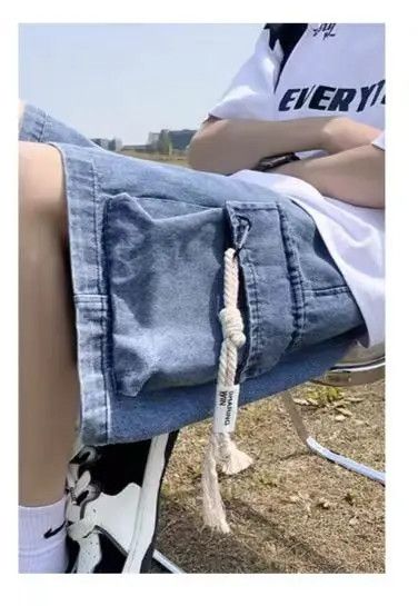 Japanese Brand Kiuchi x Chie Street Vintage Loose Fit Denim Shorts Size US 32 / EU 48 - 2 Thumbnail