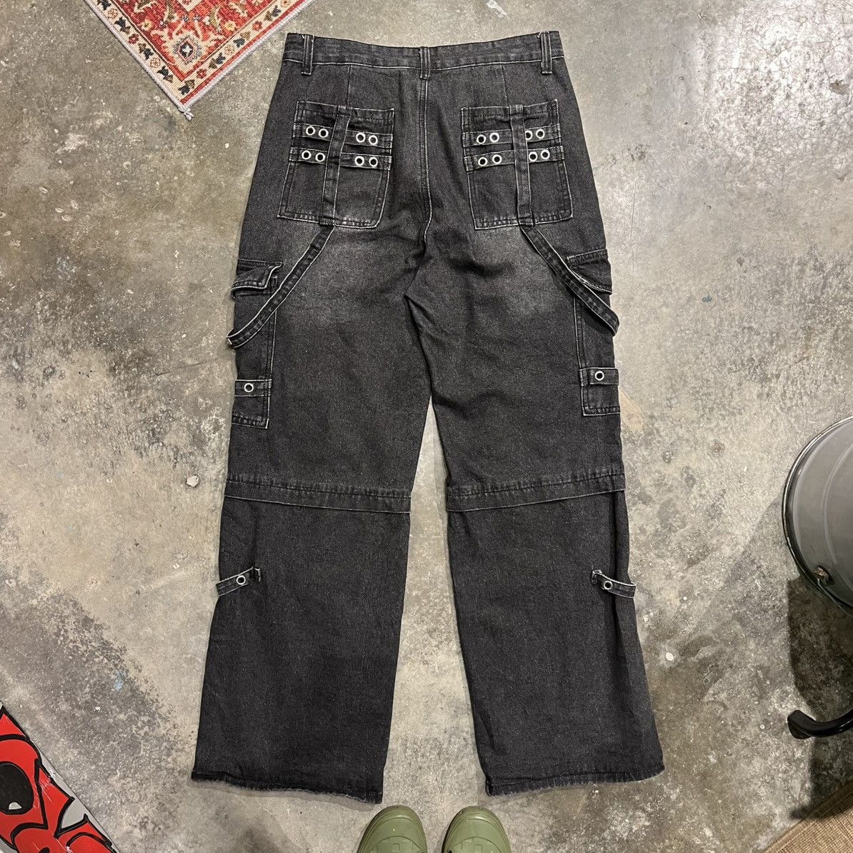 Grailed Romwe Rip-off Balenciaga Raver Baggy Bondage Denim Size US 33 - 4 Thumbnail