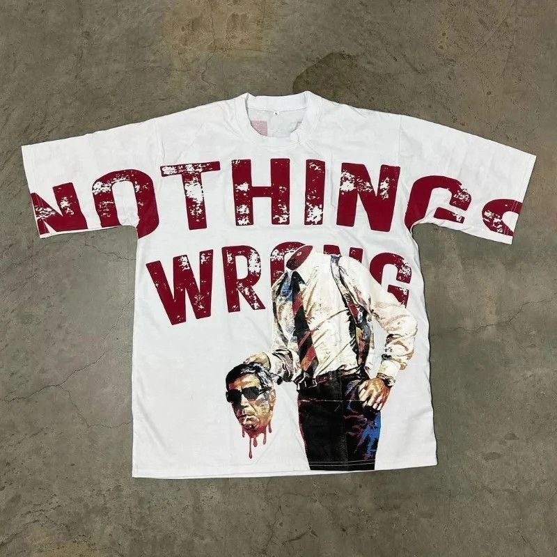 Japanese Brand × Vintage Nothing Wrong Die Alone Vintage Design Tee Size US M / EU 48-50 / 2 - 1 Thumbnail