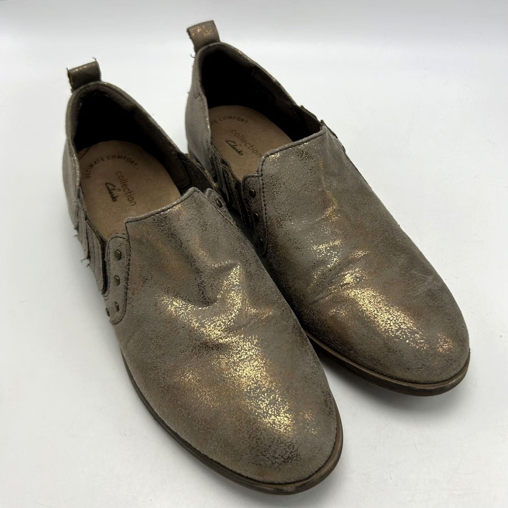 Clarks Clarks Collection Trish Bell Loafer Brown Womans 8 M Studded Slip On Bootie Metal Size US 6 / IT 36 - 2 Thumbnail