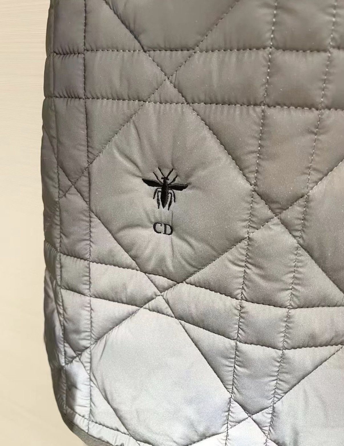 Dior Dior Classic Silver Reflective Quilted Cotton Jacket J33 Size XS / US 0-2 / IT 36-38 - 2 Thumbnail